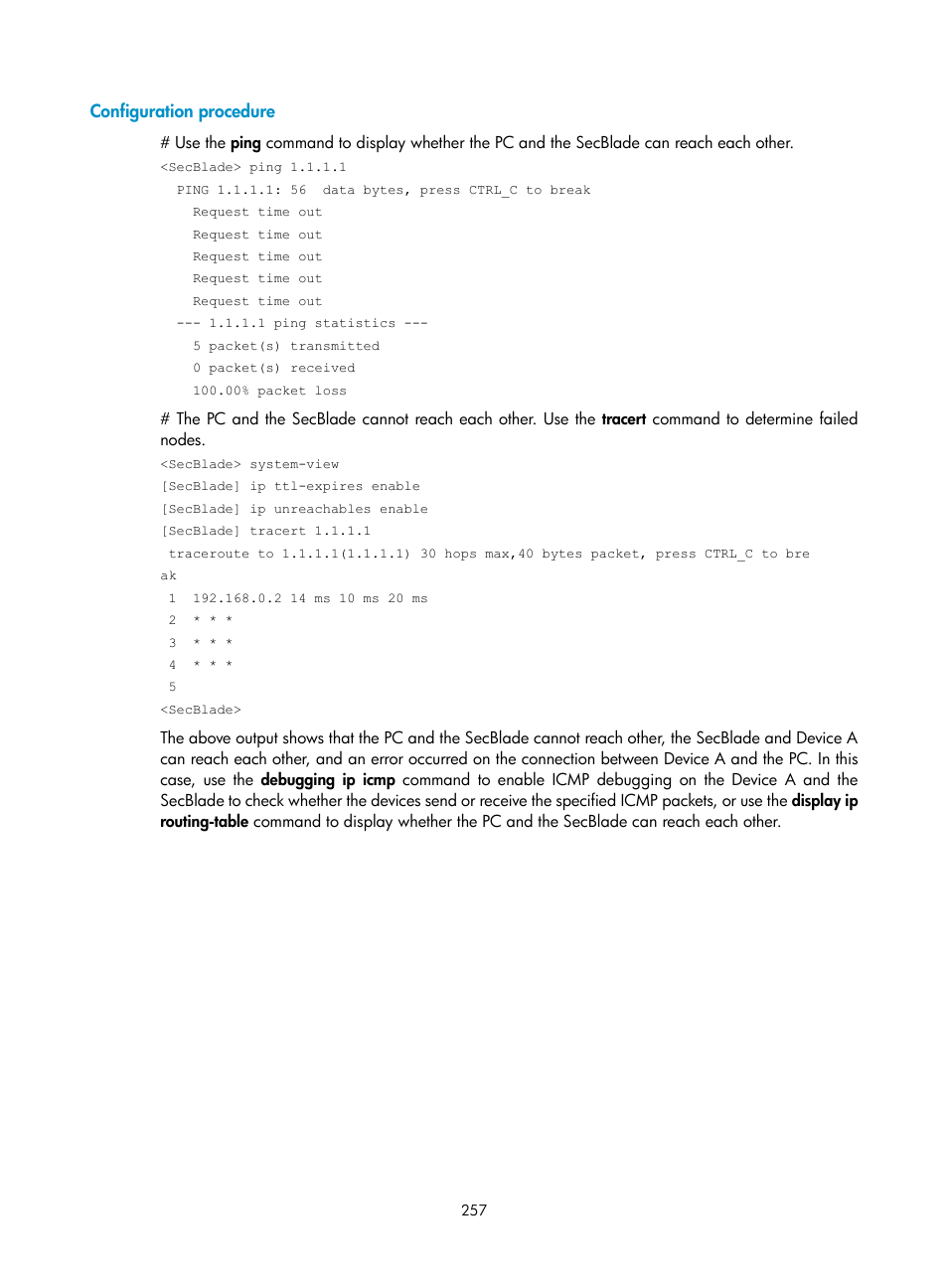 Configuration procedure | H3C Technologies H3C SecBlade NetStream Cards User Manual | Page 272 / 349