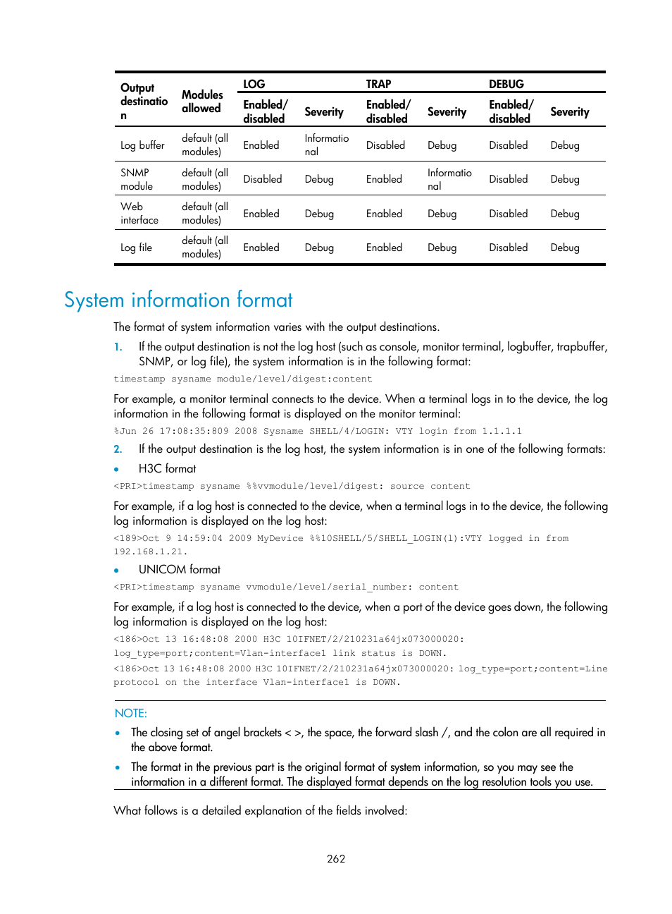 System information format | H3C Technologies H3C SecBlade NetStream Cards User Manual | Page 277 / 349
