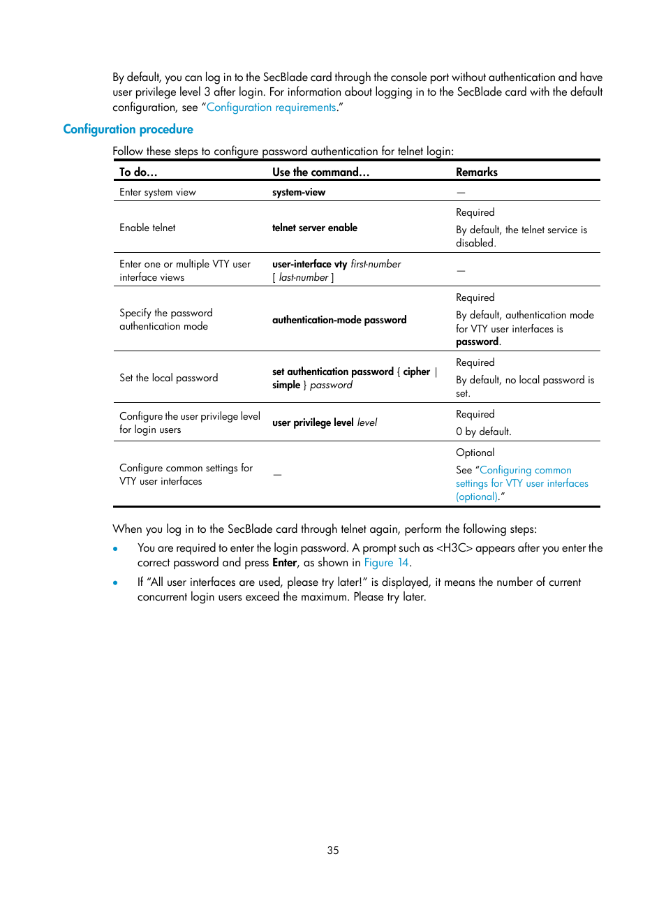 Configuration procedure | H3C Technologies H3C SecBlade NetStream Cards User Manual | Page 50 / 349