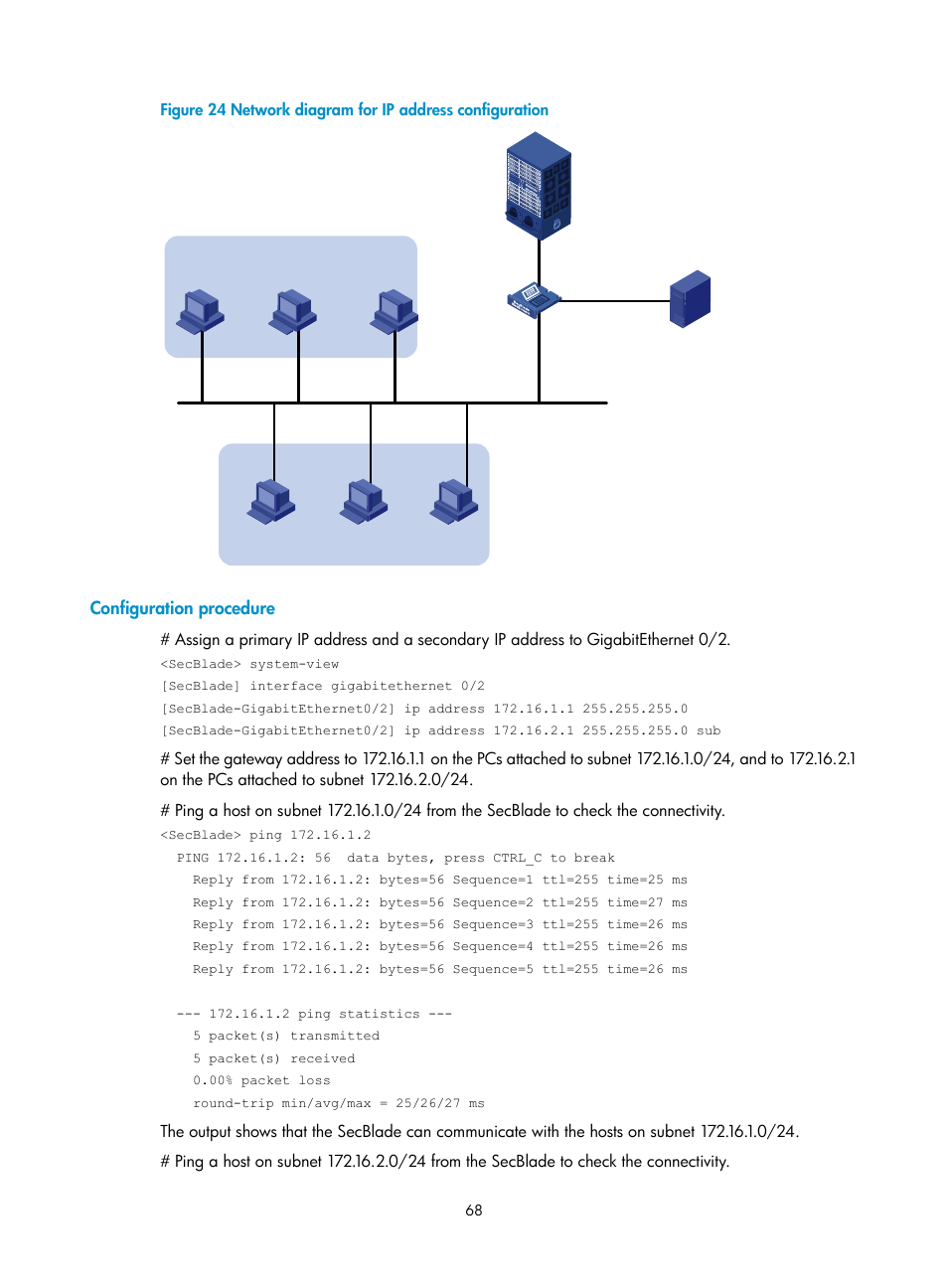 Configuration procedure | H3C Technologies H3C SecBlade NetStream Cards User Manual | Page 83 / 349