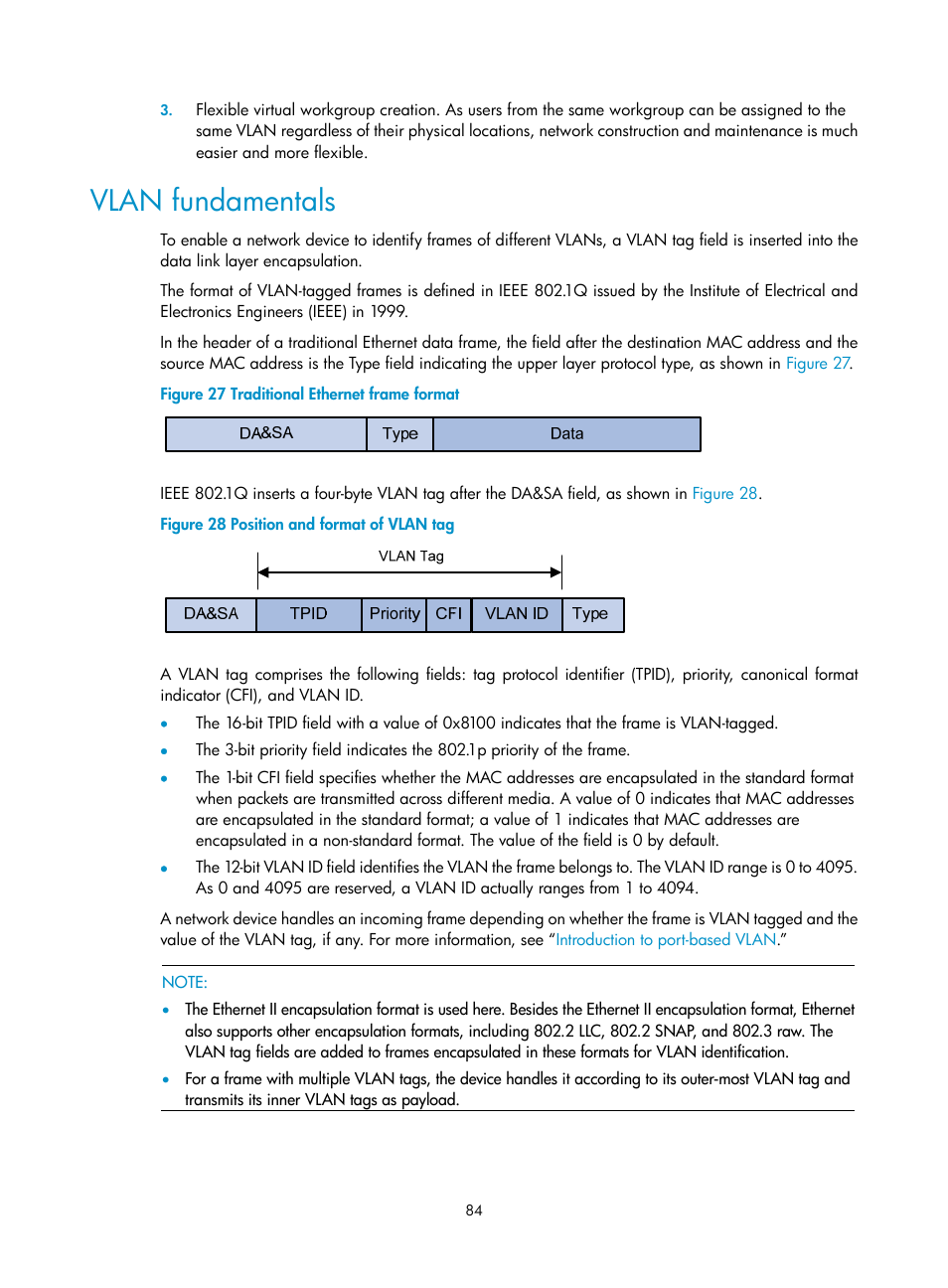 Vlan fundamentals | H3C Technologies H3C SecBlade NetStream Cards User Manual | Page 99 / 349