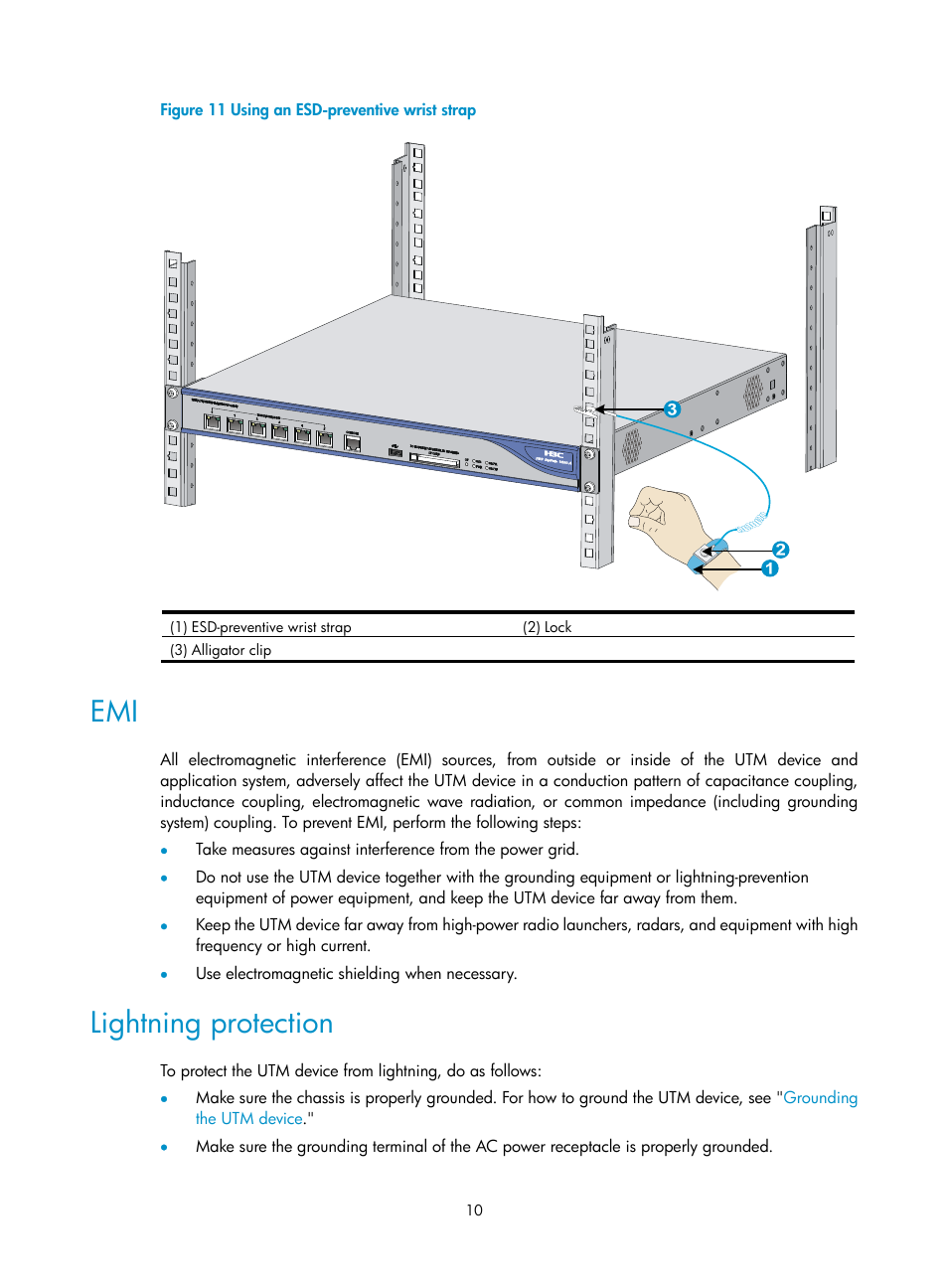 Lightning protection | H3C Technologies H3C SecPath U200-A U200-M U200-S User Manual | Page 19 / 83