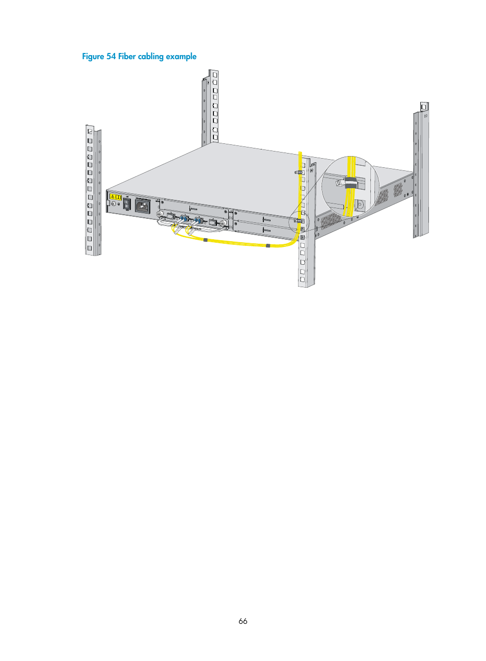 Figure 54 fiber cabling example | H3C Technologies H3C SecPath U200-A U200-M U200-S User Manual | Page 75 / 83