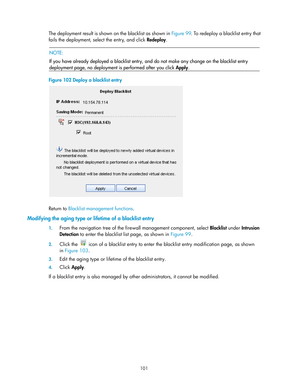Figure 102 | H3C Technologies H3C SecCenter Firewall Manager User Manual | Page 107 / 131