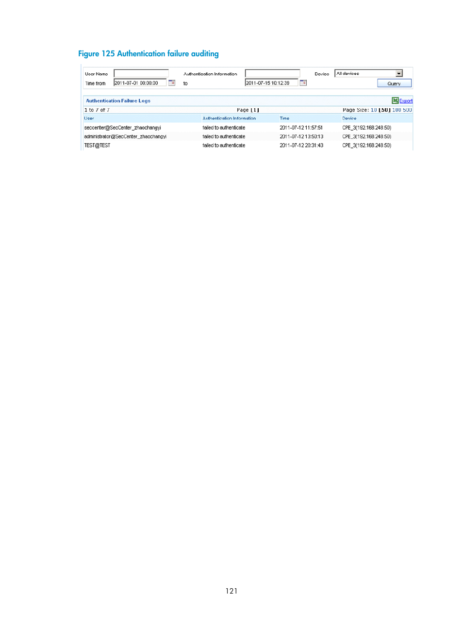 H3C Technologies H3C SecCenter Firewall Manager User Manual | Page 127 / 131