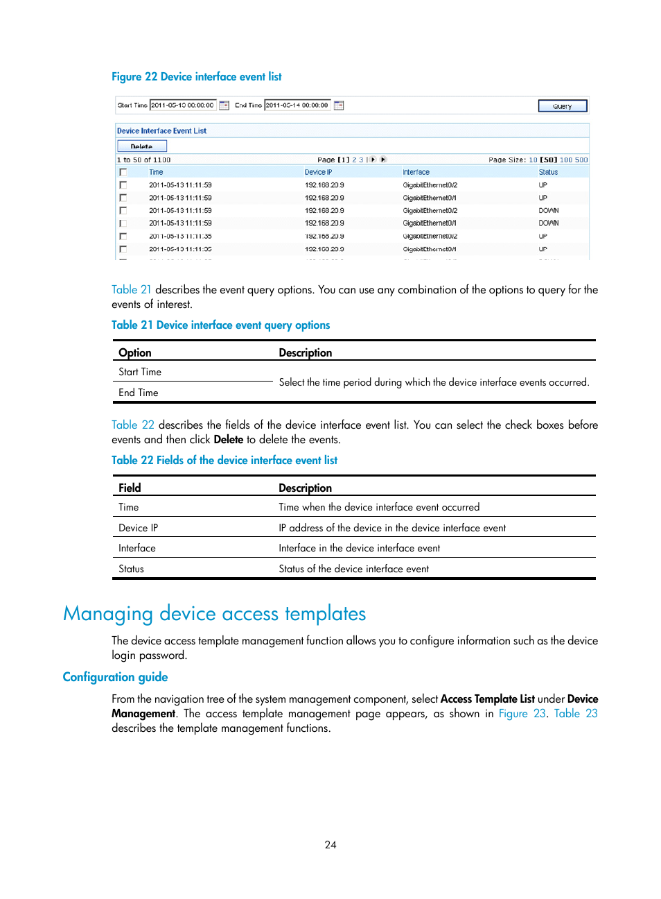 Managing device access templates, Configuration guide, Figure | H3C Technologies H3C SecCenter Firewall Manager User Manual | Page 30 / 131
