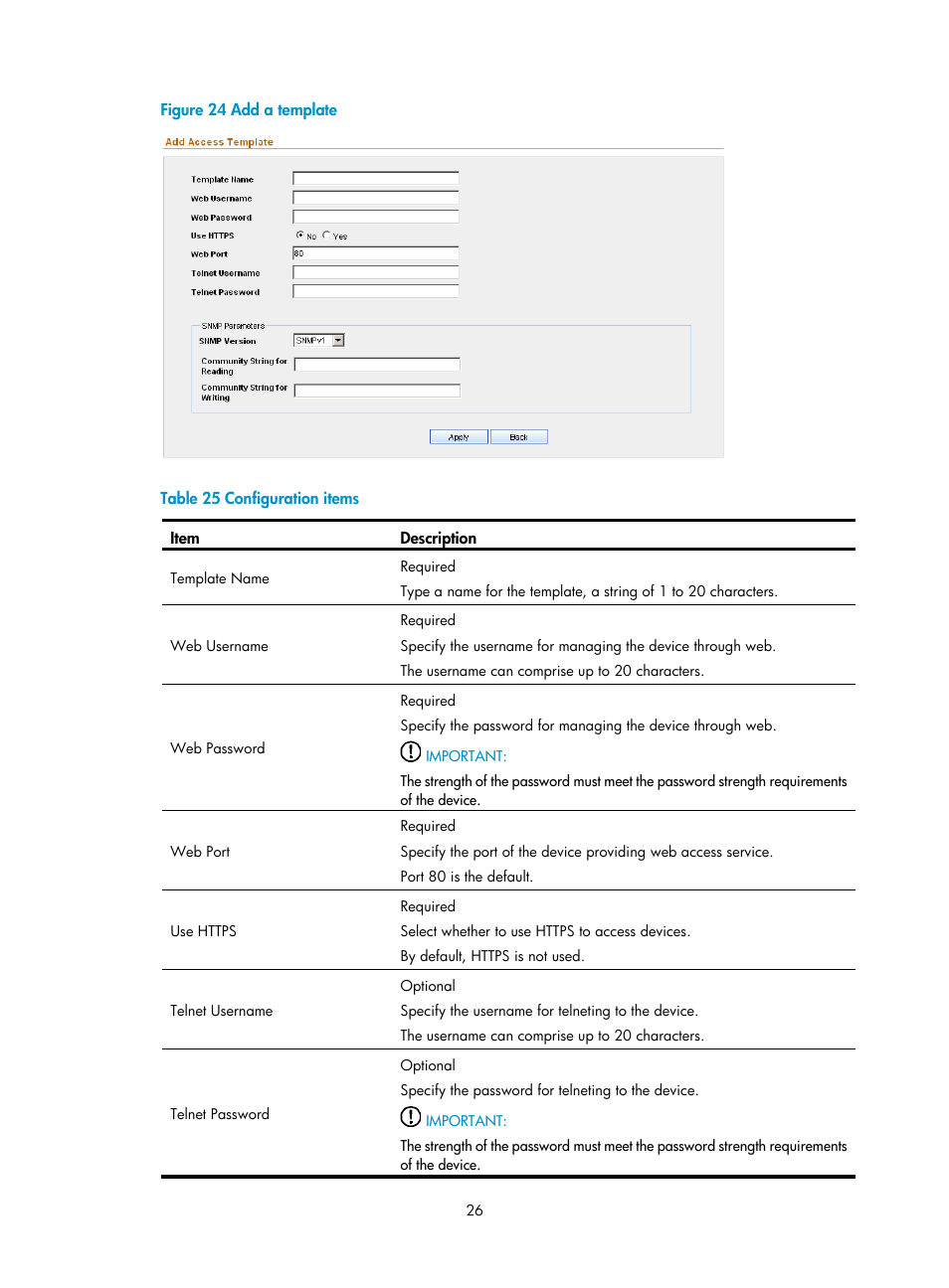 Figure 24, Table 25 | H3C Technologies H3C SecCenter Firewall Manager User Manual | Page 32 / 131