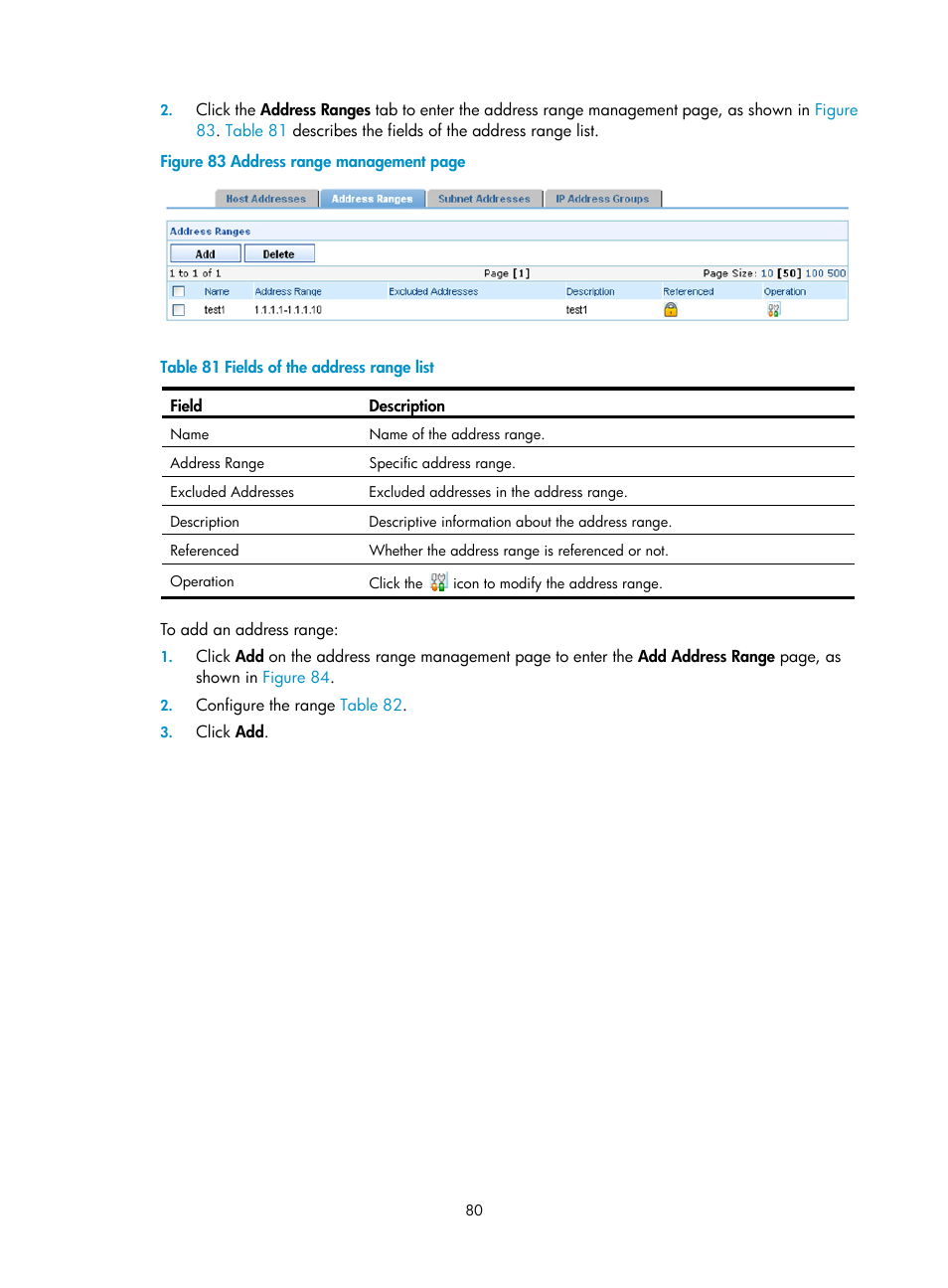 H3C Technologies H3C SecCenter Firewall Manager User Manual | Page 86 / 131