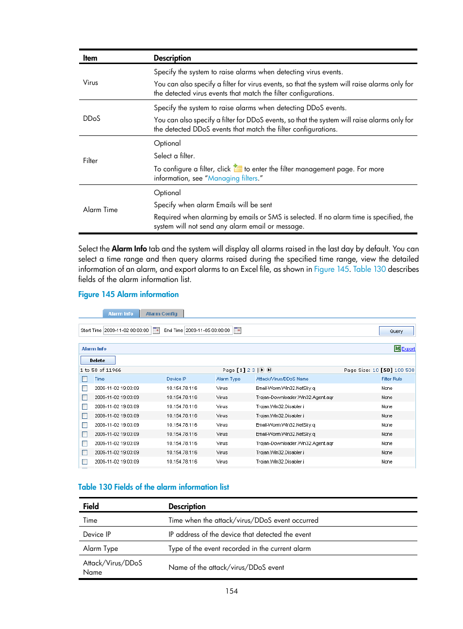 H3C Technologies H3C SecCenter UTM Manager User Manual | Page 162 / 262