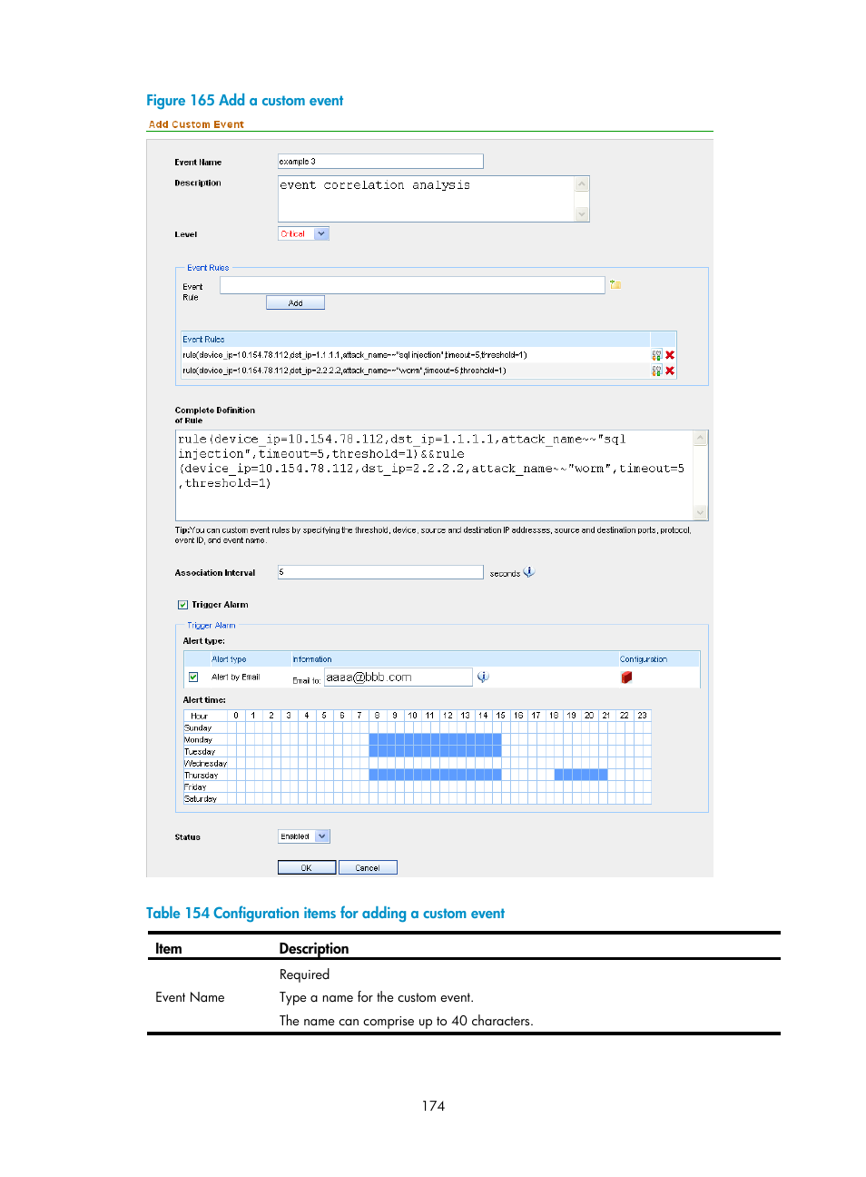 H3C Technologies H3C SecCenter UTM Manager User Manual | Page 182 / 262