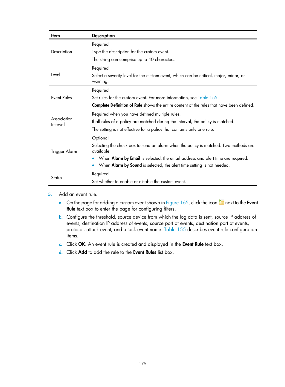 H3C Technologies H3C SecCenter UTM Manager User Manual | Page 183 / 262