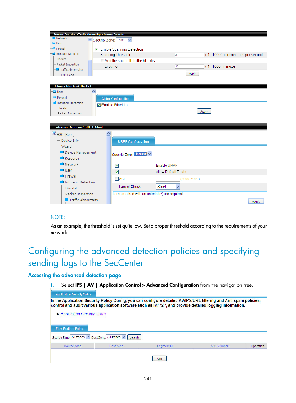 H3C Technologies H3C SecCenter UTM Manager User Manual | Page 249 / 262