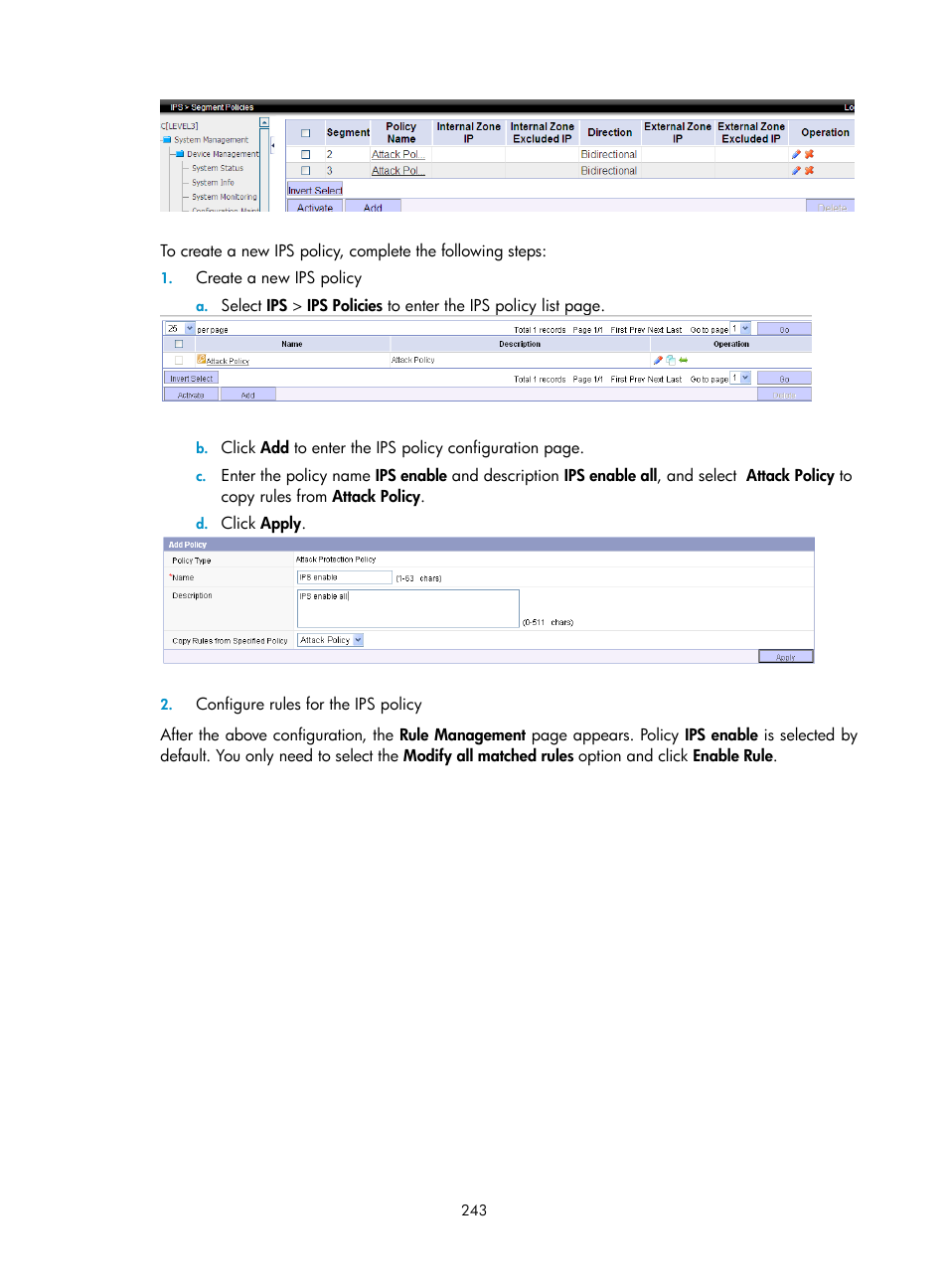 H3C Technologies H3C SecCenter UTM Manager User Manual | Page 251 / 262