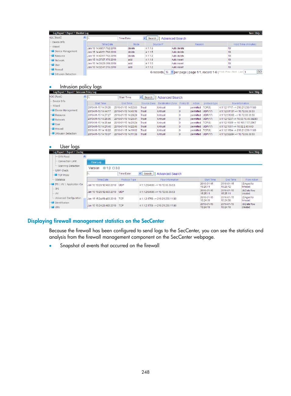 H3C Technologies H3C SecCenter UTM Manager User Manual | Page 256 / 262