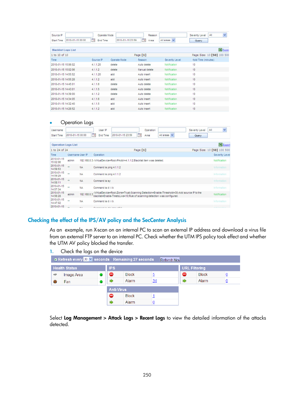 H3C Technologies H3C SecCenter UTM Manager User Manual | Page 258 / 262