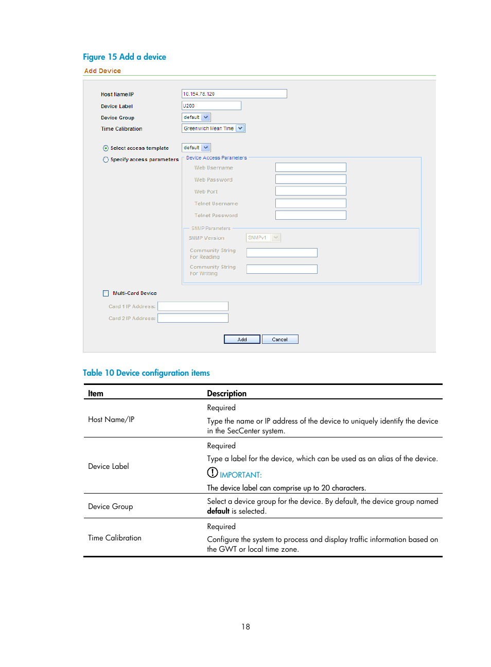 Figure 15, Table 10, Describes the device c | H3C Technologies H3C SecCenter UTM Manager User Manual | Page 26 / 262