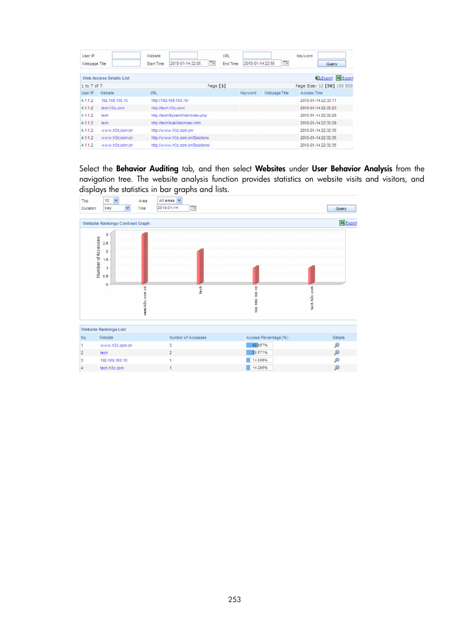 H3C Technologies H3C SecCenter UTM Manager User Manual | Page 261 / 262