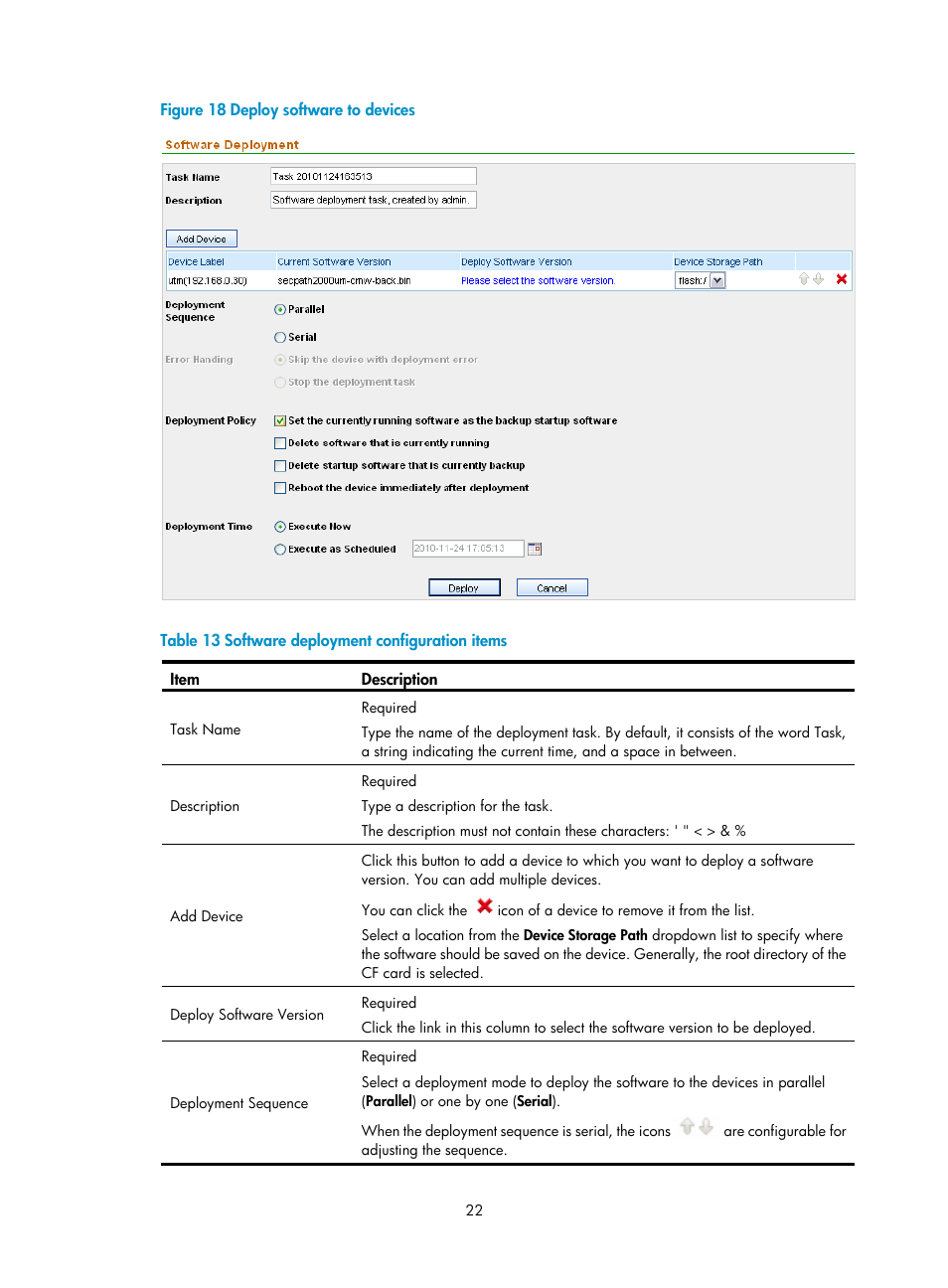 Figure 18, Table 13 | H3C Technologies H3C SecCenter UTM Manager User Manual | Page 30 / 262