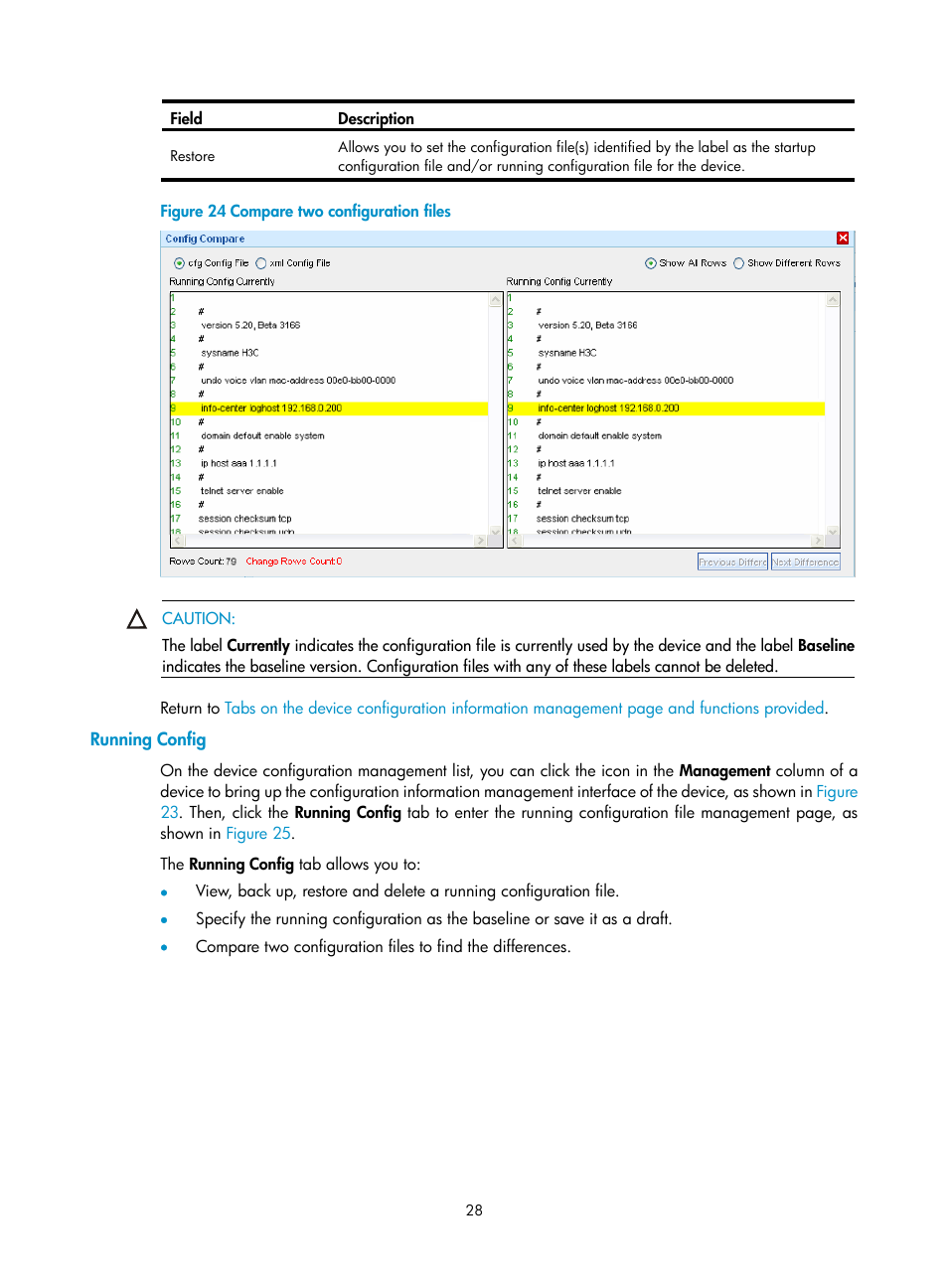 Running config, N in, Figure 24 | H3C Technologies H3C SecCenter UTM Manager User Manual | Page 36 / 262