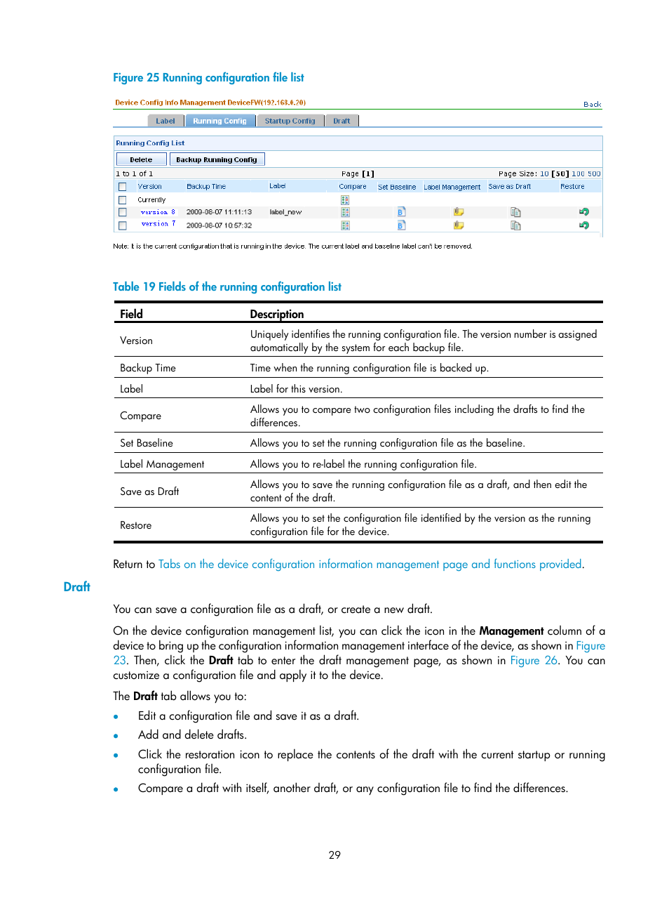 Draft, Figure 25 | H3C Technologies H3C SecCenter UTM Manager User Manual | Page 37 / 262