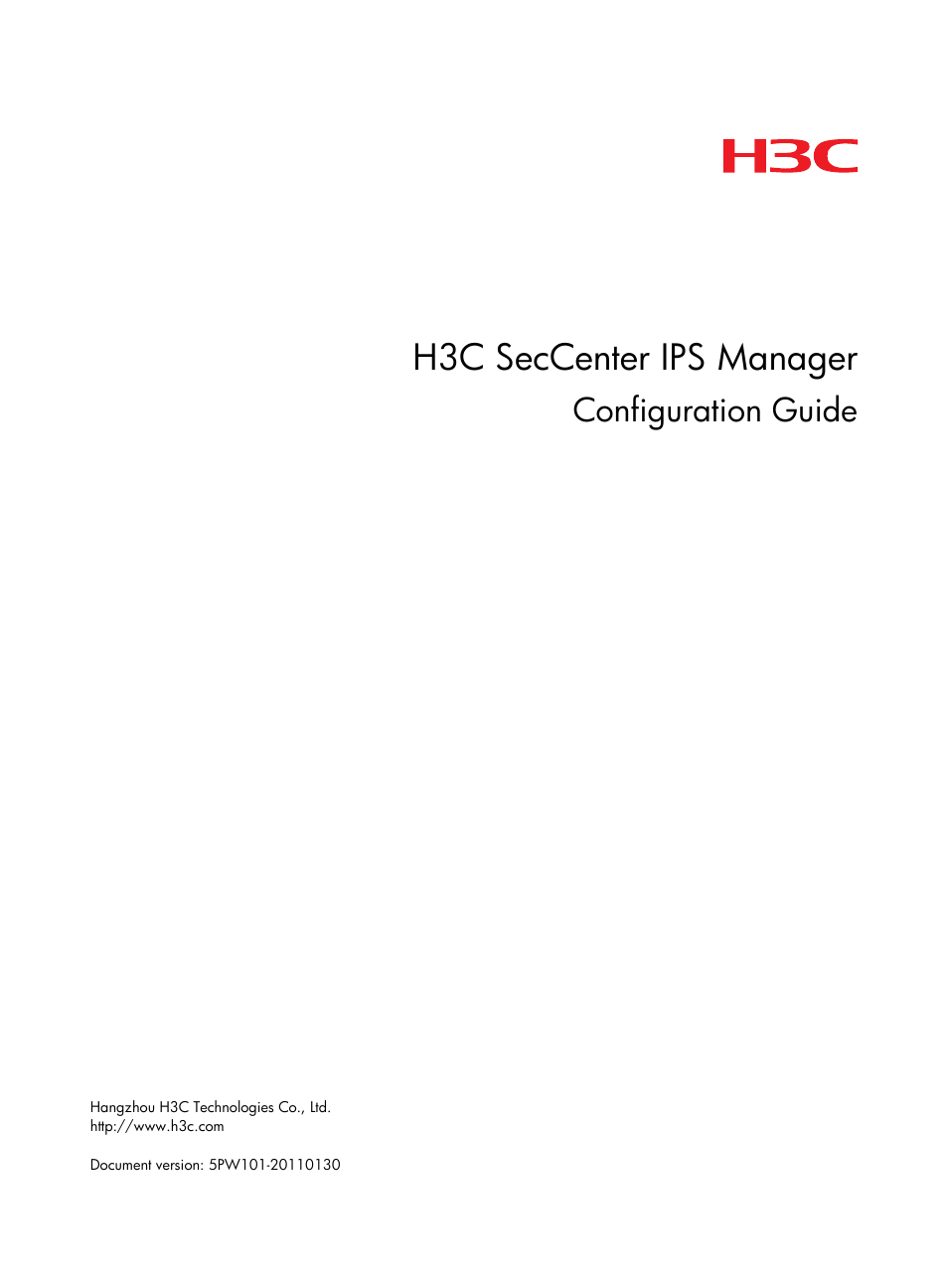 H3C Technologies H3C SecCenter IPS Manager User Manual | 91 pages