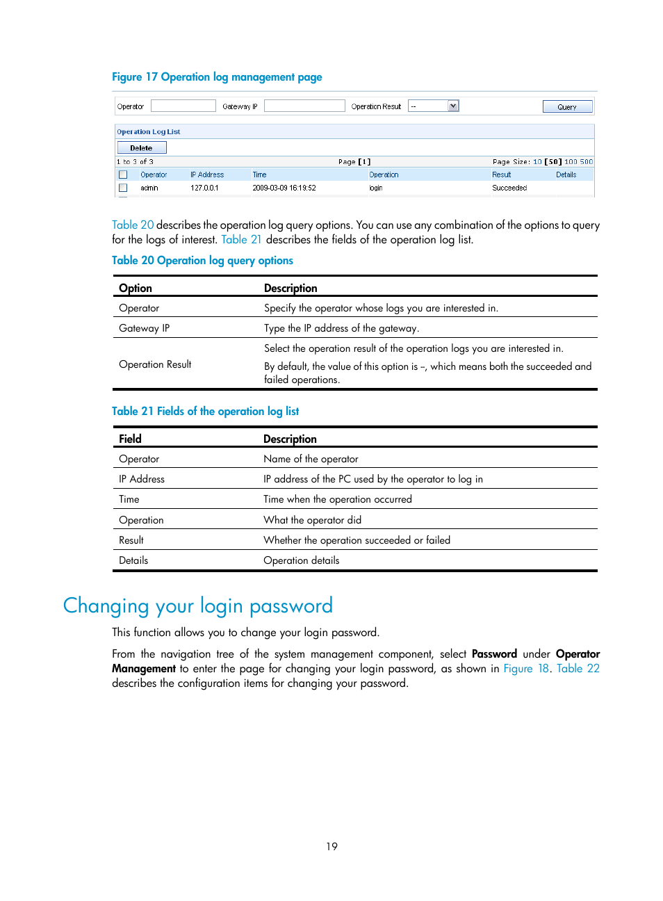 Changing your login password, N in, Figure 17 | H3C Technologies H3C SecCenter IPS Manager User Manual | Page 25 / 91