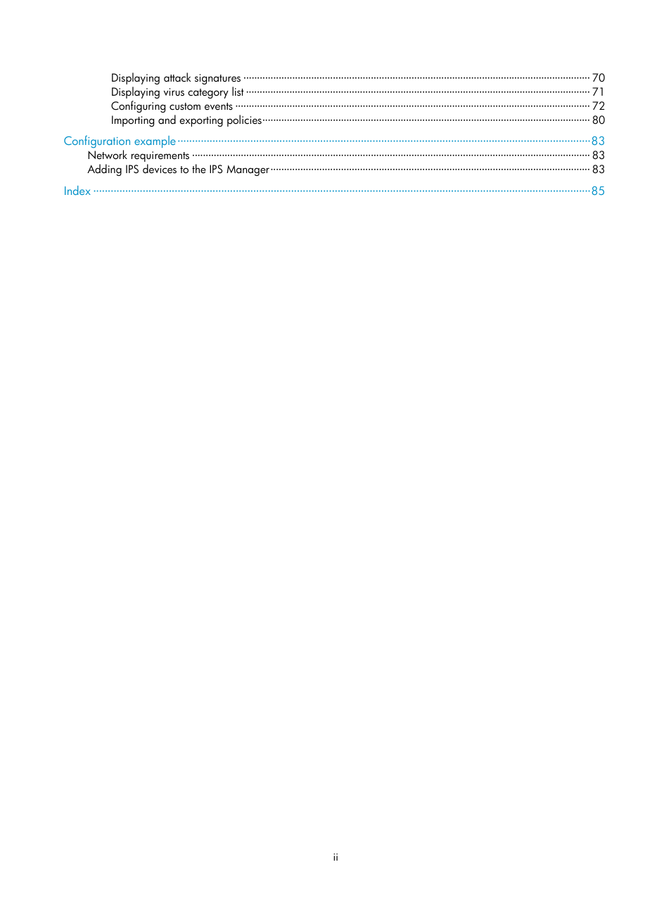 H3C Technologies H3C SecCenter IPS Manager User Manual | Page 6 / 91