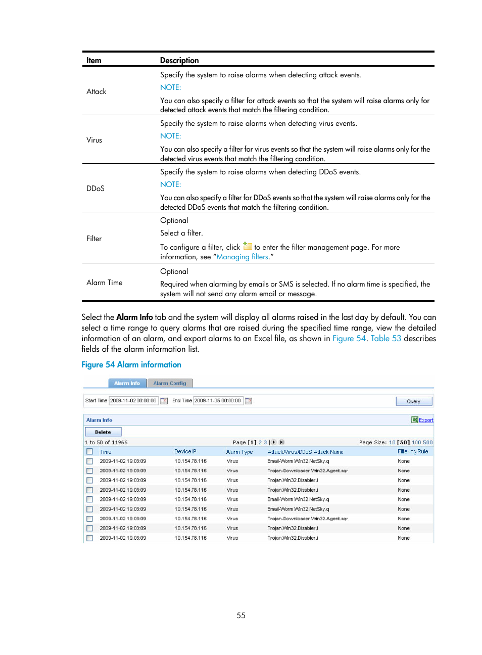 H3C Technologies H3C SecCenter IPS Manager User Manual | Page 61 / 91