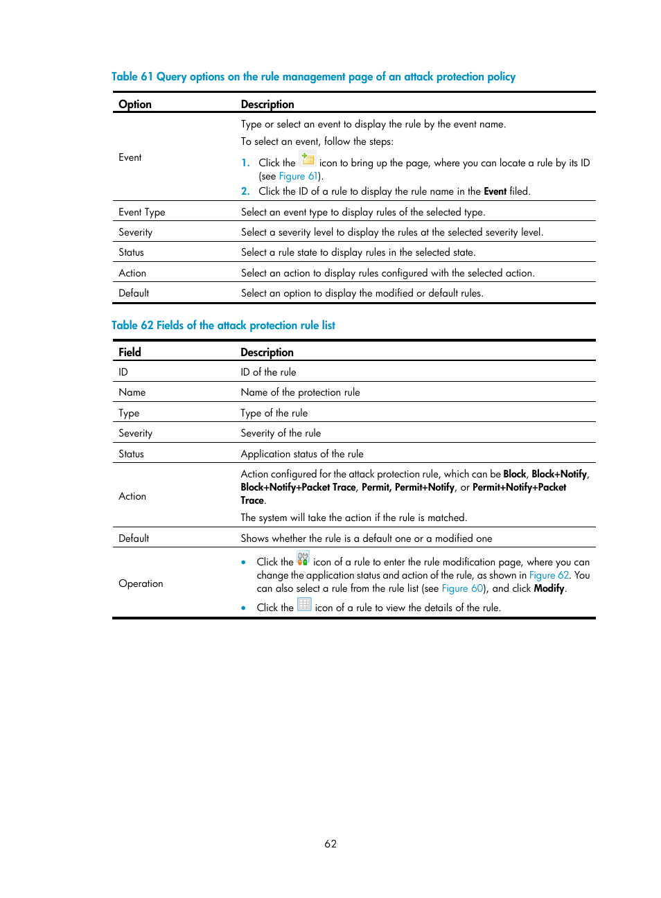 H3C Technologies H3C SecCenter IPS Manager User Manual | Page 68 / 91