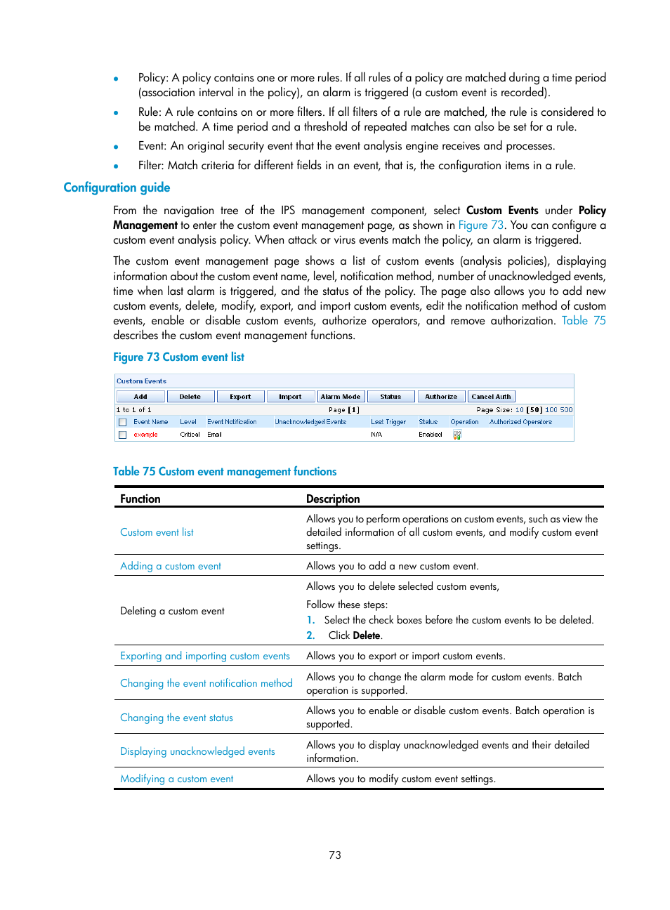 Configuration guide | H3C Technologies H3C SecCenter IPS Manager User Manual | Page 79 / 91