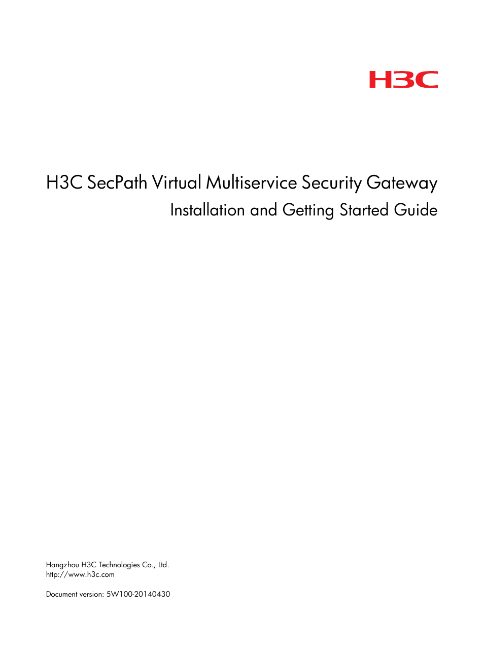 H3C Technologies H3C VMSG VFW1000 User Manual | 95 pages