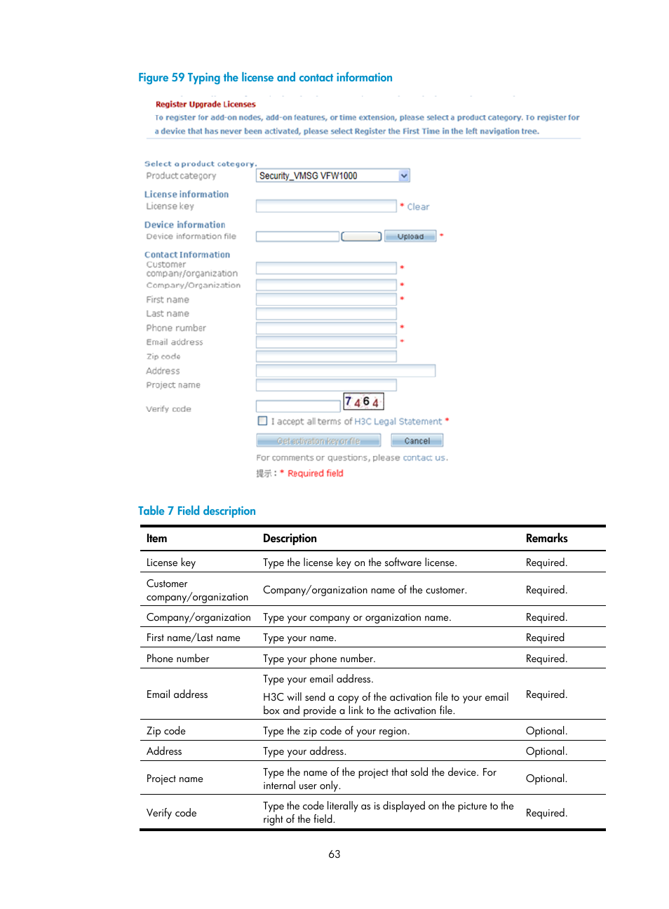 H3C Technologies H3C VMSG VFW1000 User Manual | Page 68 / 95
