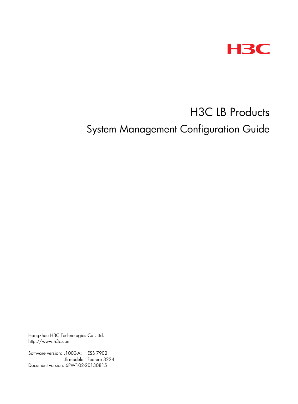 H3C Technologies H3C SecBlade LB Cards User Manual | 196 pages