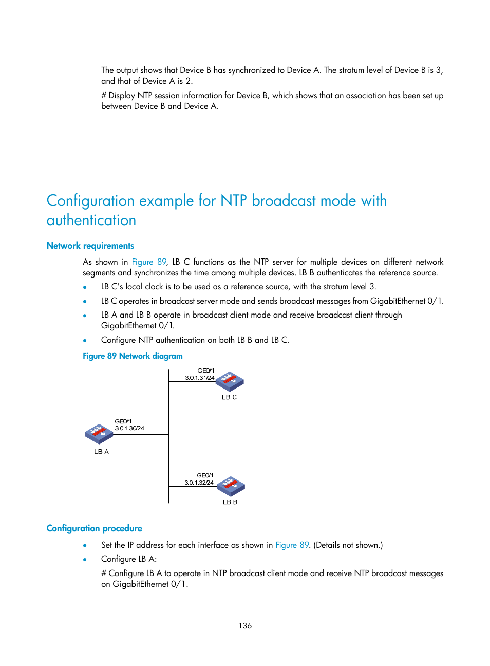 Network requirements, Configuration procedure | H3C Technologies H3C SecBlade LB Cards User Manual | Page 146 / 196