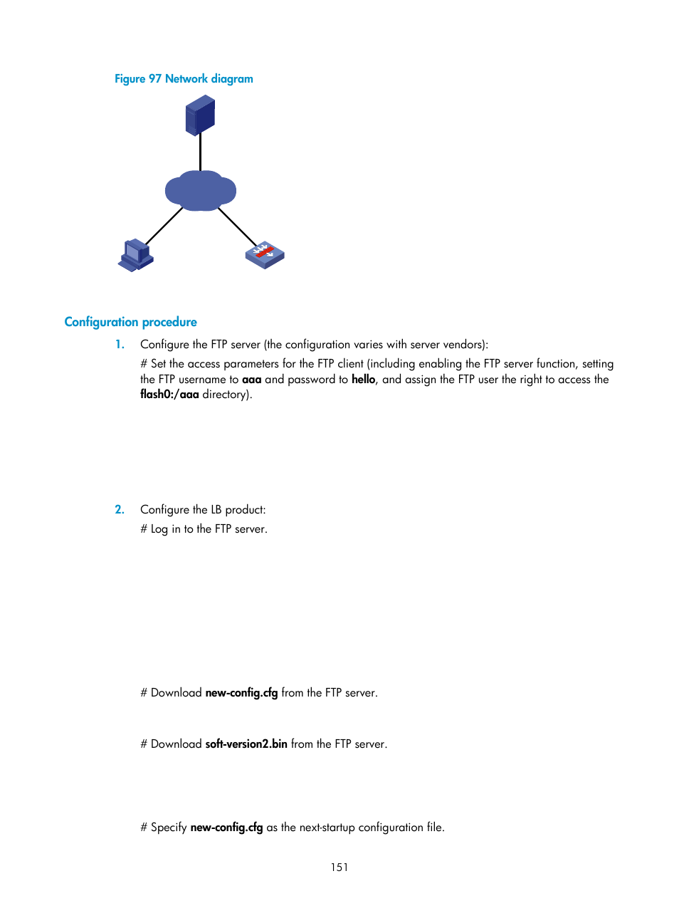 Configuration procedure | H3C Technologies H3C SecBlade LB Cards User Manual | Page 161 / 196