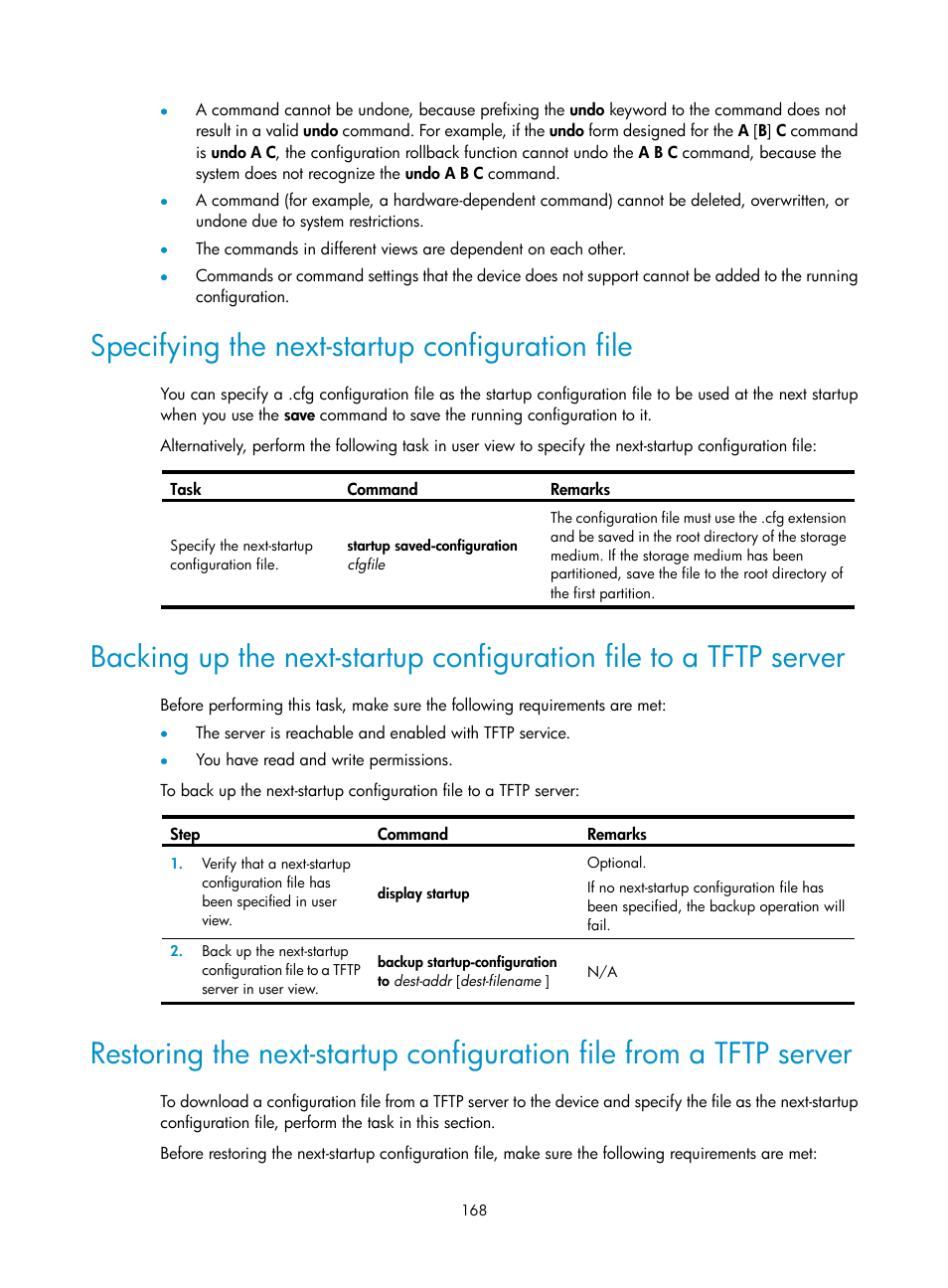 Specifying the next-startup configuration file | H3C Technologies H3C SecBlade LB Cards User Manual | Page 178 / 196