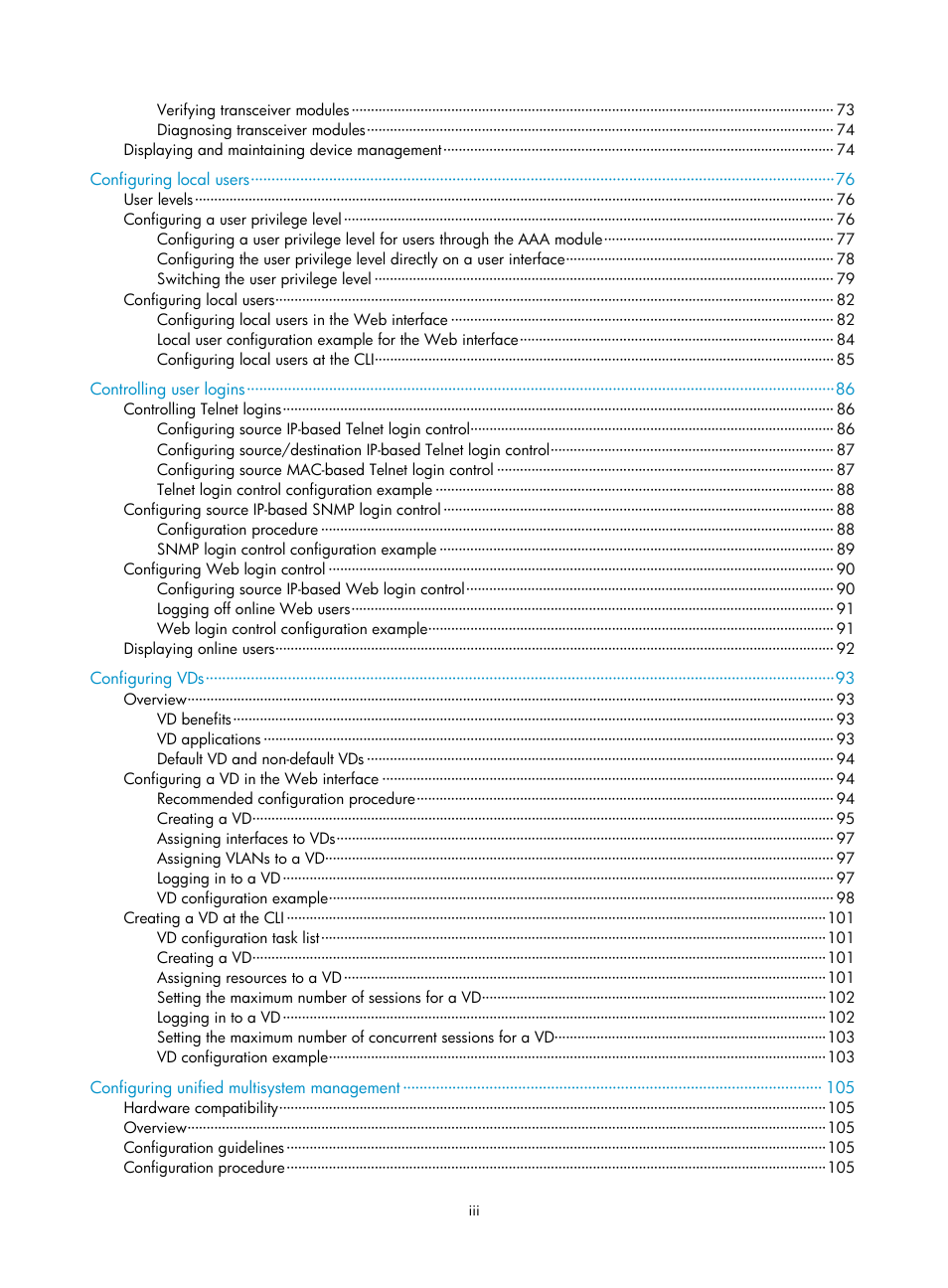 H3C Technologies H3C SecBlade LB Cards User Manual | Page 8 / 196