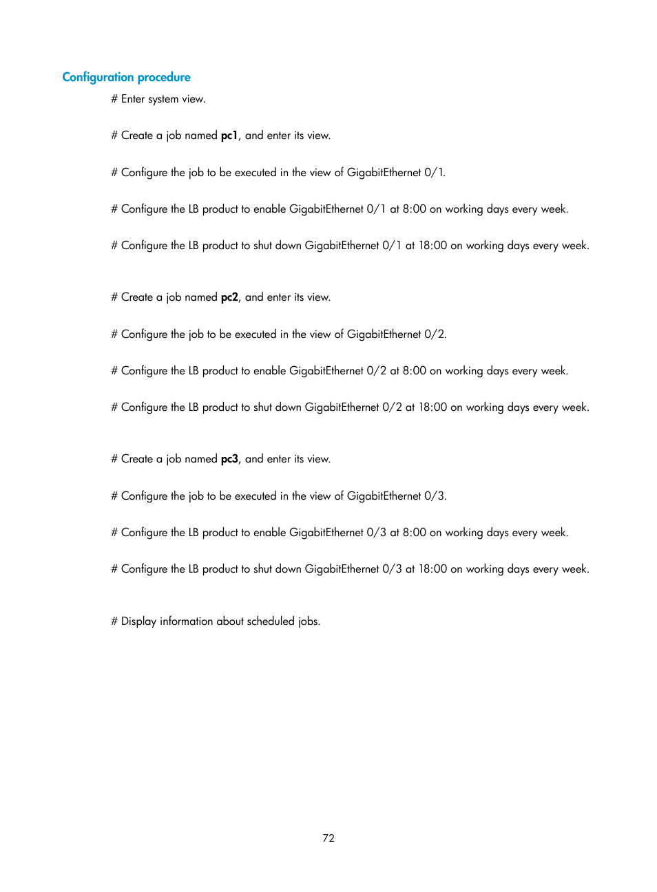 Configuration procedure | H3C Technologies H3C SecBlade LB Cards User Manual | Page 82 / 196