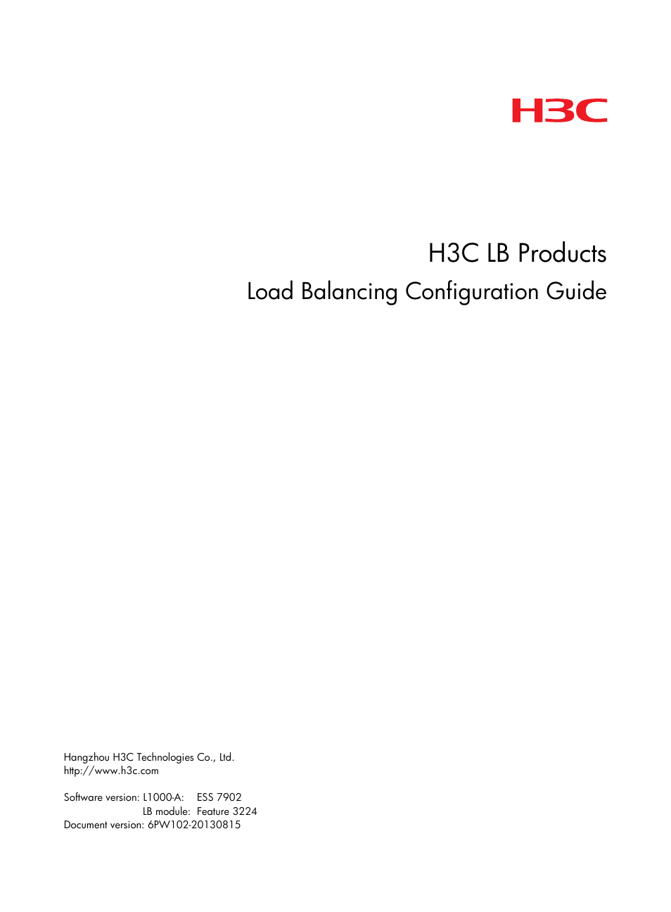 H3C Technologies H3C SecBlade LB Cards User Manual | 66 pages