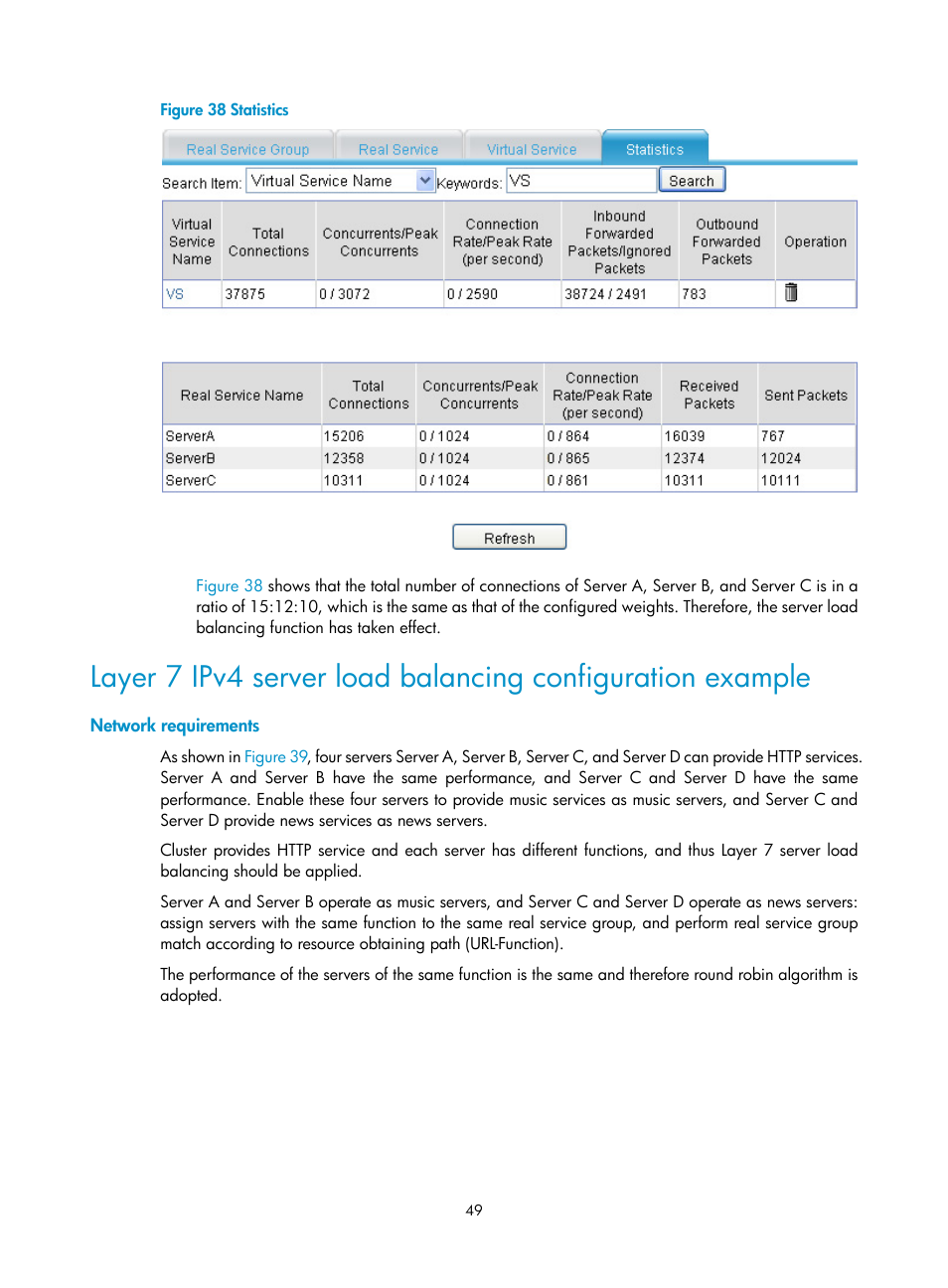 Network requirements | H3C Technologies H3C SecBlade LB Cards User Manual | Page 55 / 66