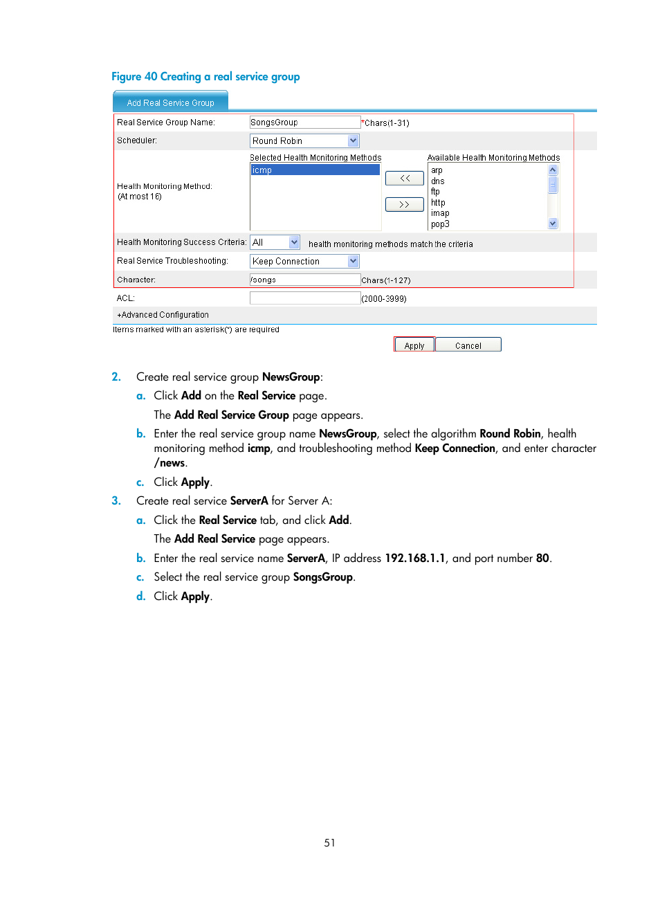 H3C Technologies H3C SecBlade LB Cards User Manual | Page 57 / 66