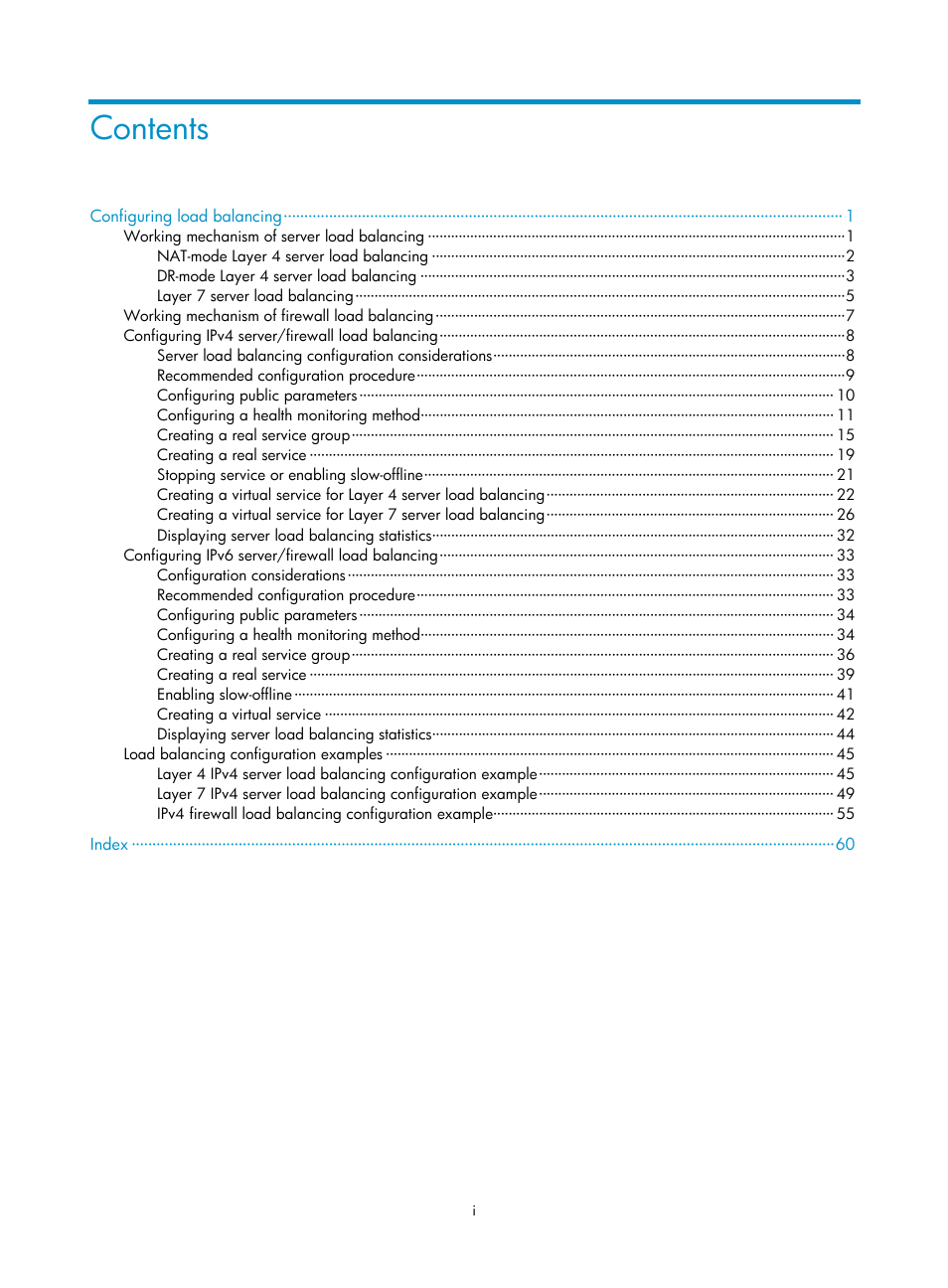 H3C Technologies H3C SecBlade LB Cards User Manual | Page 6 / 66