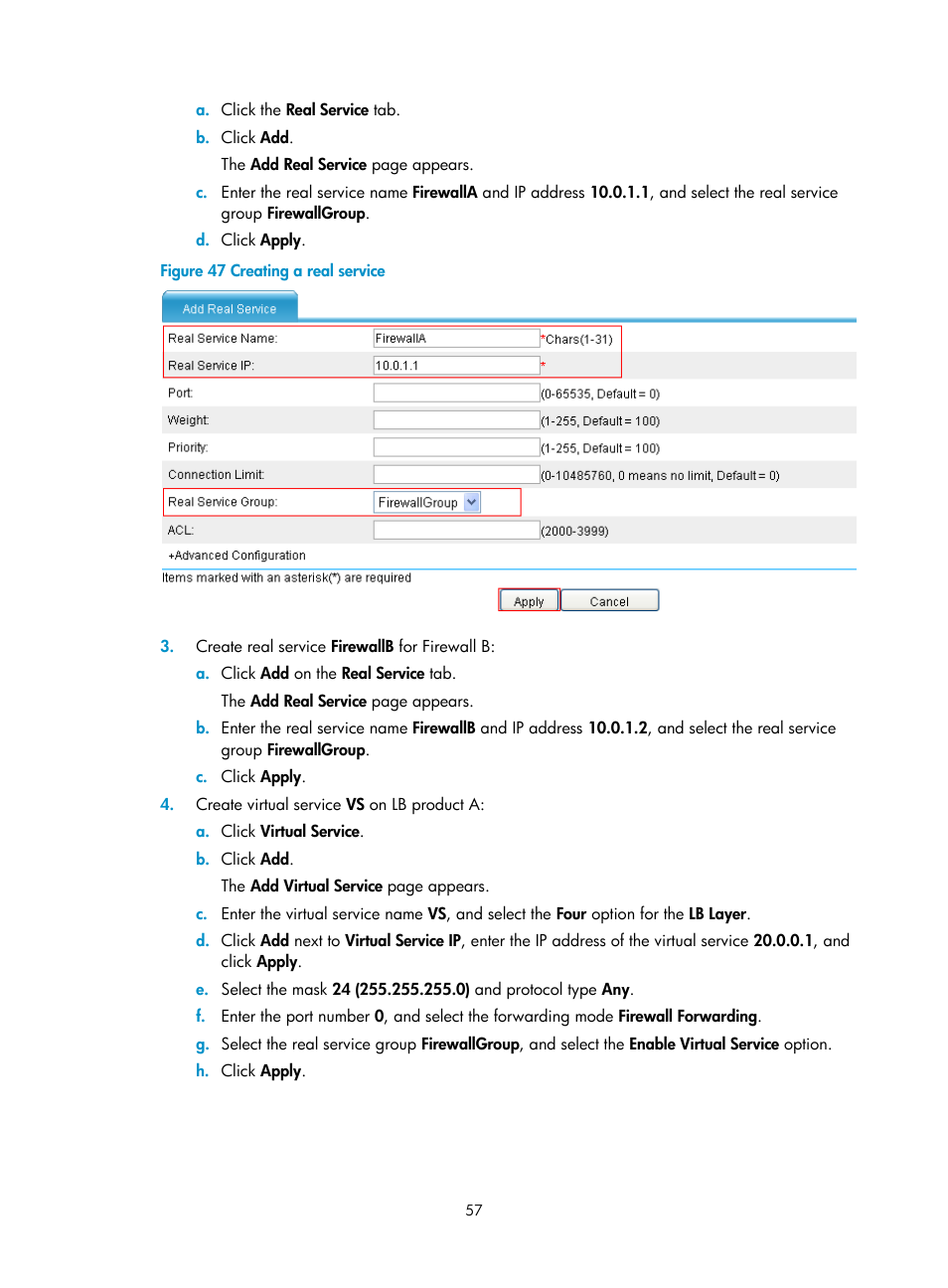 H3C Technologies H3C SecBlade LB Cards User Manual | Page 63 / 66