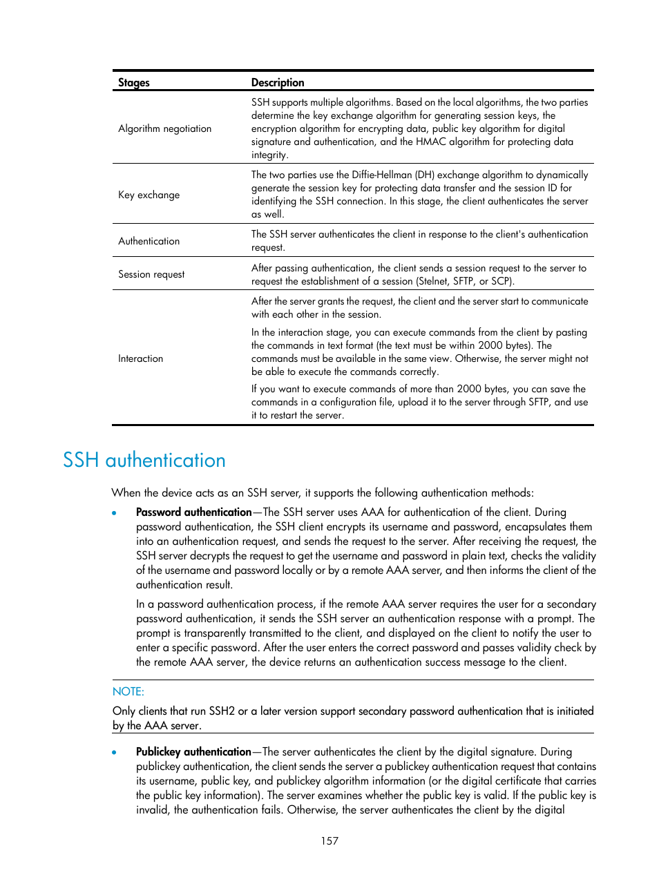 Ssh authentication | H3C Technologies H3C SecBlade LB Cards User Manual | Page 168 / 278