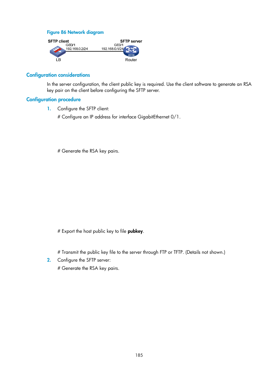 Configuration considerations, Configuration procedure | H3C Technologies H3C SecBlade LB Cards User Manual | Page 196 / 278