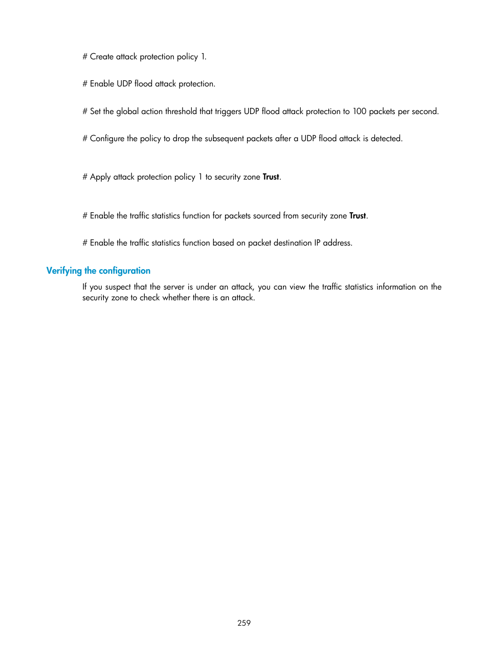 Verifying the configuration | H3C Technologies H3C SecBlade LB Cards User Manual | Page 270 / 278