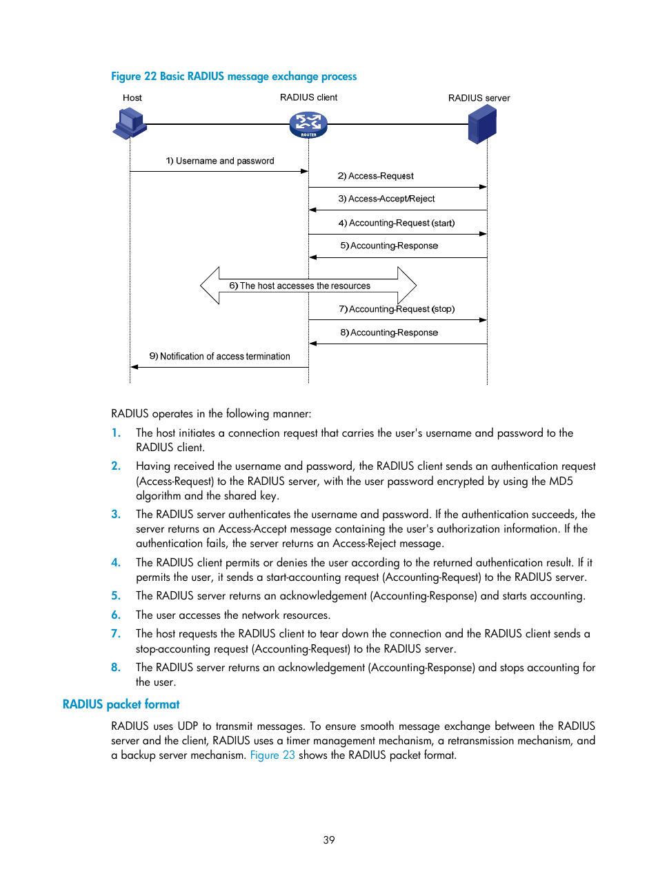 Radius packet format | H3C Technologies H3C SecBlade LB Cards User Manual | Page 50 / 278