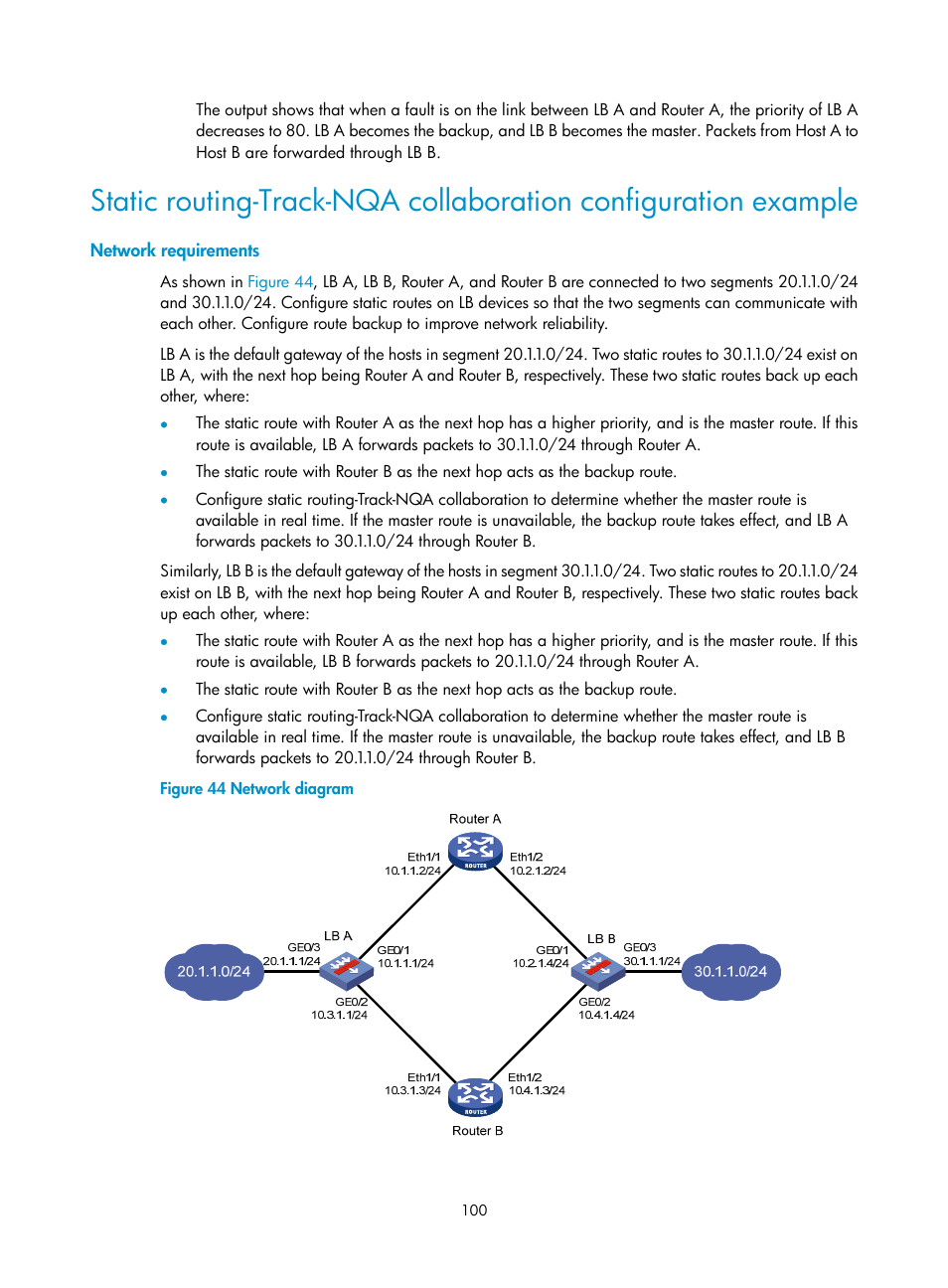 Network requirements | H3C Technologies H3C SecBlade LB Cards User Manual | Page 108 / 165