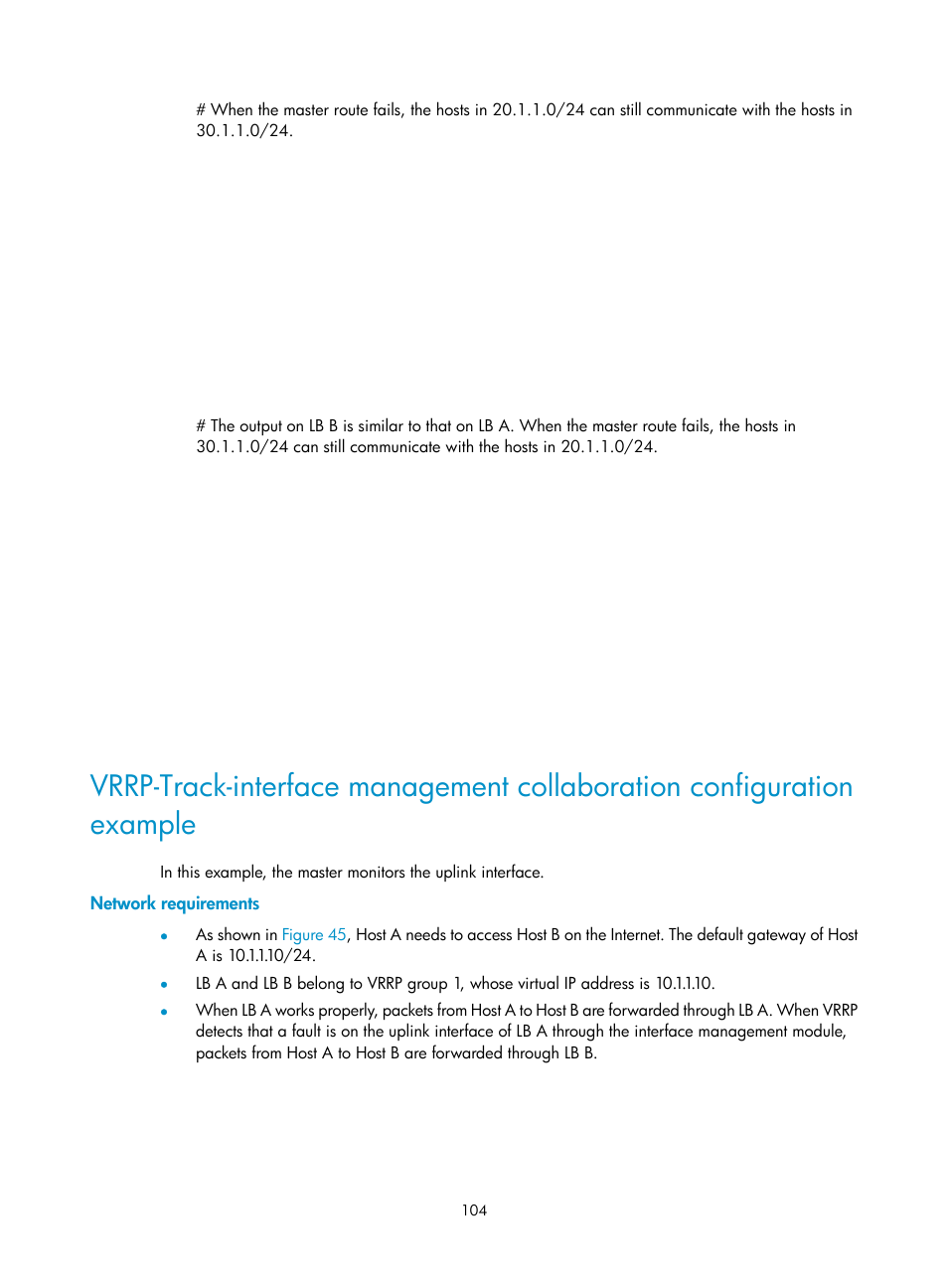 Network requirements | H3C Technologies H3C SecBlade LB Cards User Manual | Page 112 / 165