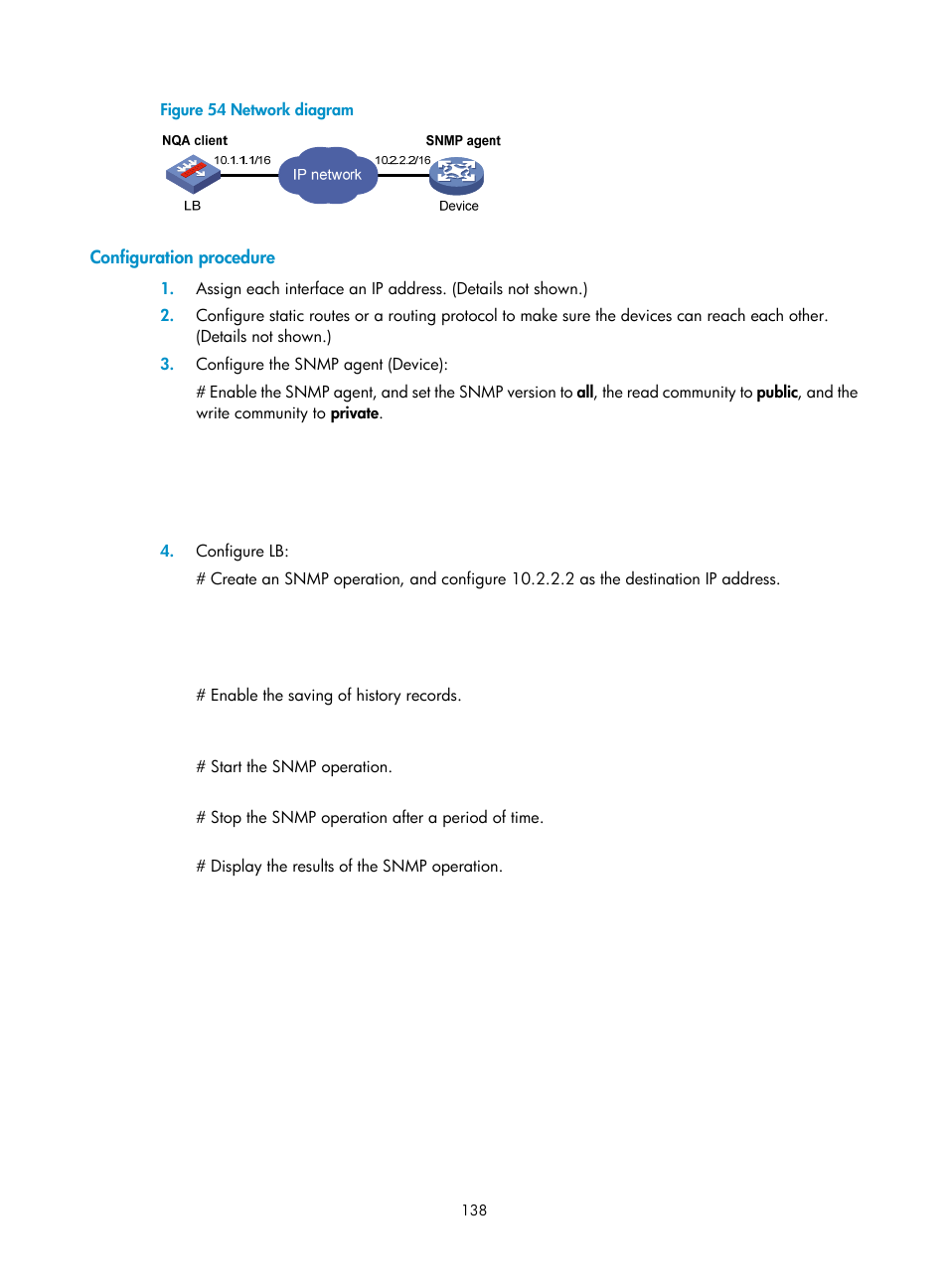 Configuration procedure | H3C Technologies H3C SecBlade LB Cards User Manual | Page 146 / 165